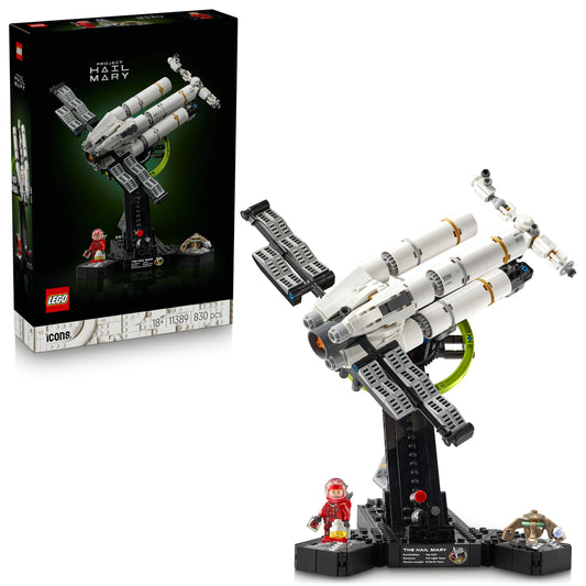 LEGO Icons The Astronaut - Miniature Spaceship Model Building for Adults - Exhibition Set Including Ryland Grace Minifigure & Rocky Figure - Science Fiction Gift for Film and Book Fans - 11389