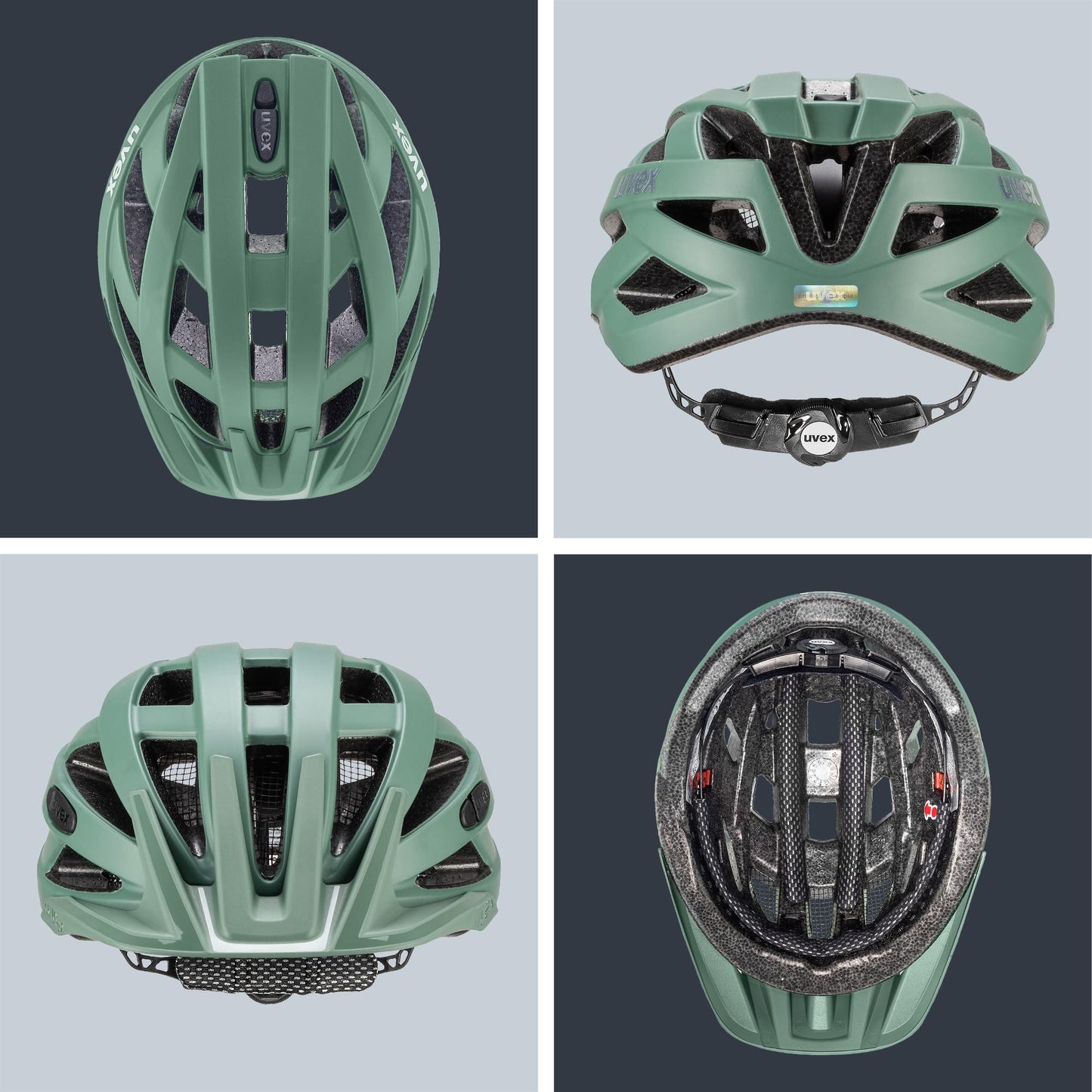 uvex i-vo cc bicycle helmet, Moss Green matt, 52-57 cm - S413423