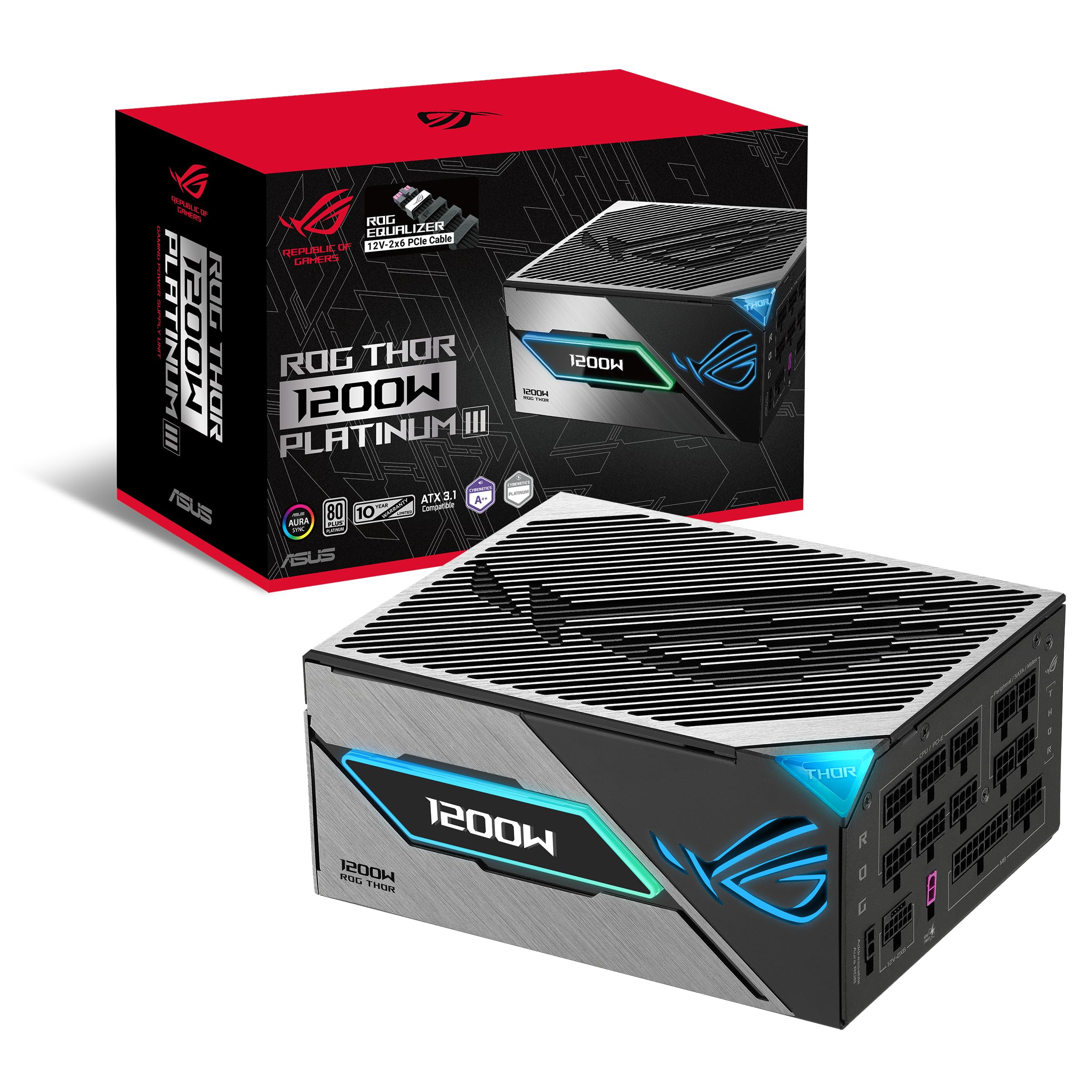ASUS ROG Thor 1200W Platinum III Equalizer ATX Gaming Power Supply - 90YE00V7-B0NA00