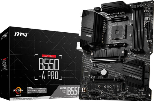MSI B550-A PRO (AMD AM4, DDR4, M.2, USB 3.2 Gen 2, HDMI, placă de bază ATX) - 7C56-002R