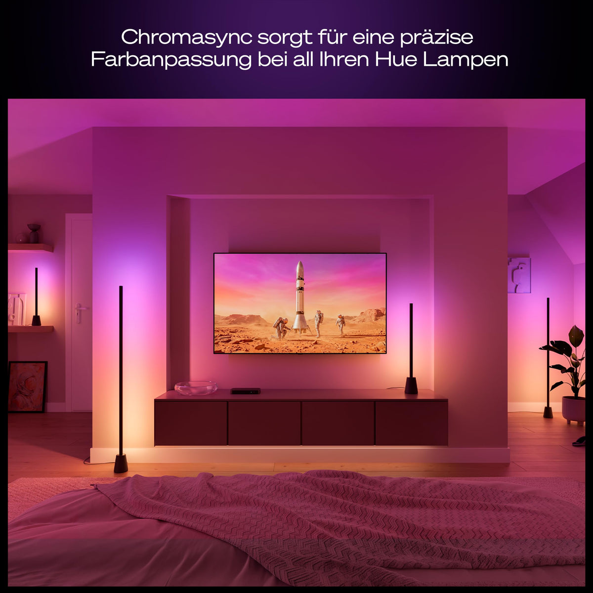 Philips Hue Play Floor Lamp, RGBWWIC LED, 122 cm, Multicolor Gradients, Smart Lighting, Alexa, Google Home, Apple Home, TV Synchronization requires Hue Bridge and Sync Box (sold separately) - 929004321001