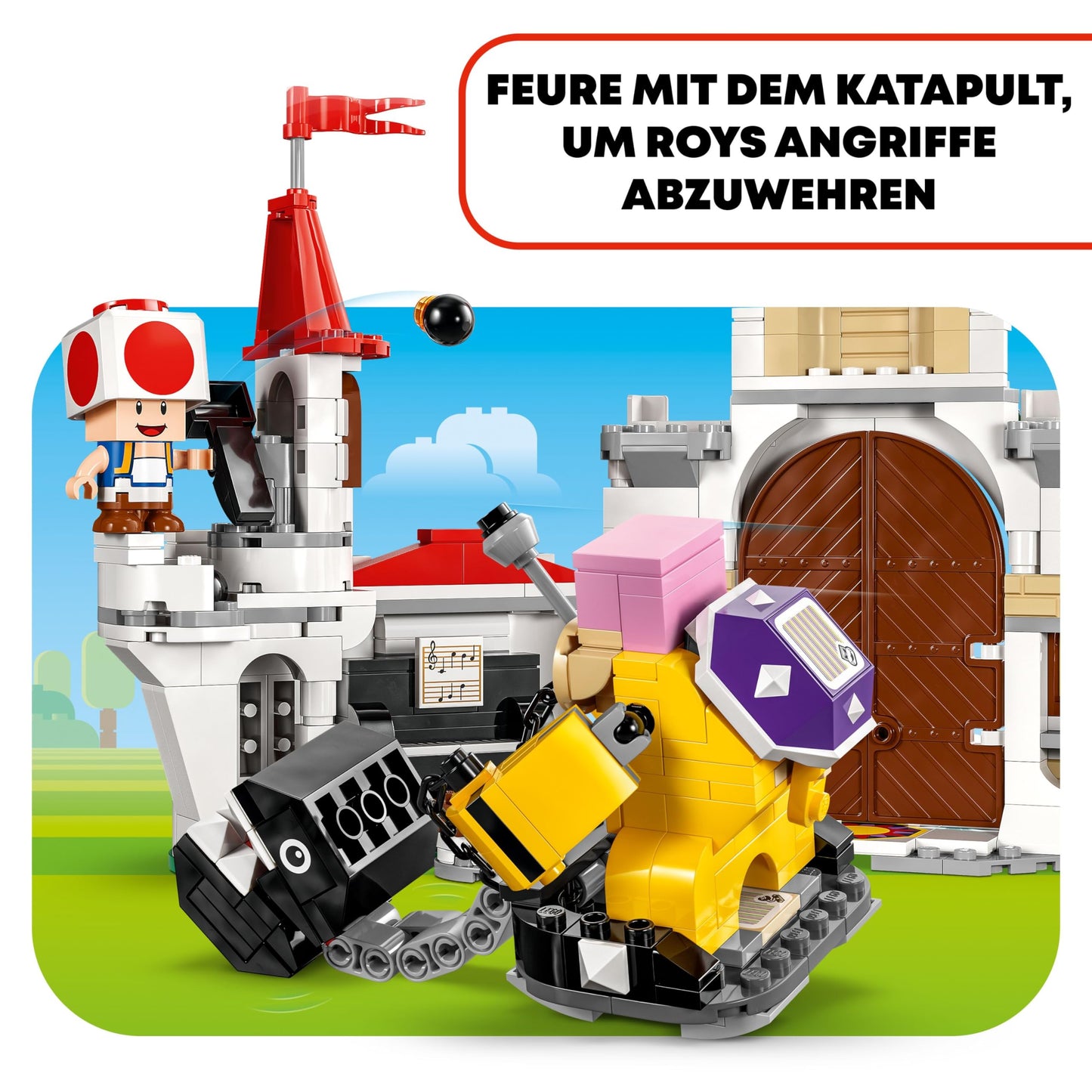 LEGO Super Mario Showdown with Roy at the Mushroom Palace, adventure playset with Nintendo characters, gift for girls, boys and gamers aged 7 and over 71435