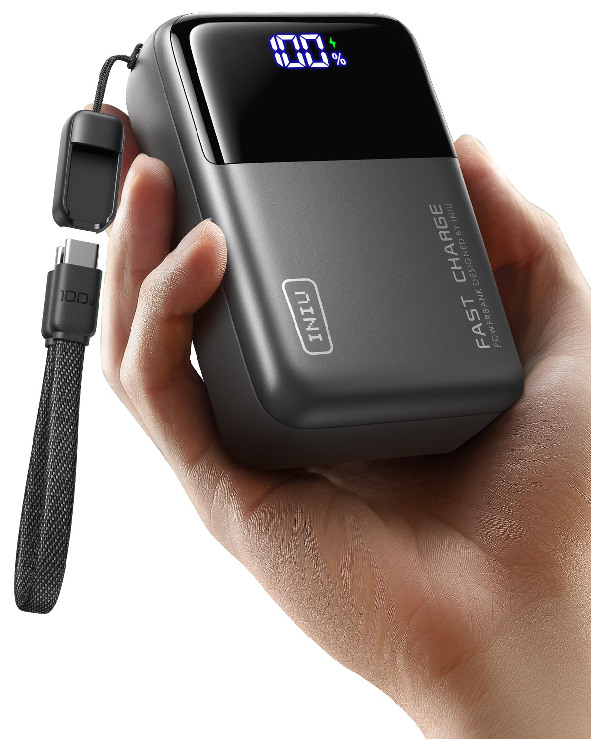 INIU 100W Laptop Power Bank, Ultra Compact 25000mAh Fast Charging Power Bank - P63