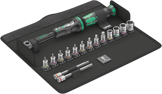 Wera 05004180001 Bicycle Set Torque 1, bicycle torque wrench set, 2.5-25 Nm, 16 pieces