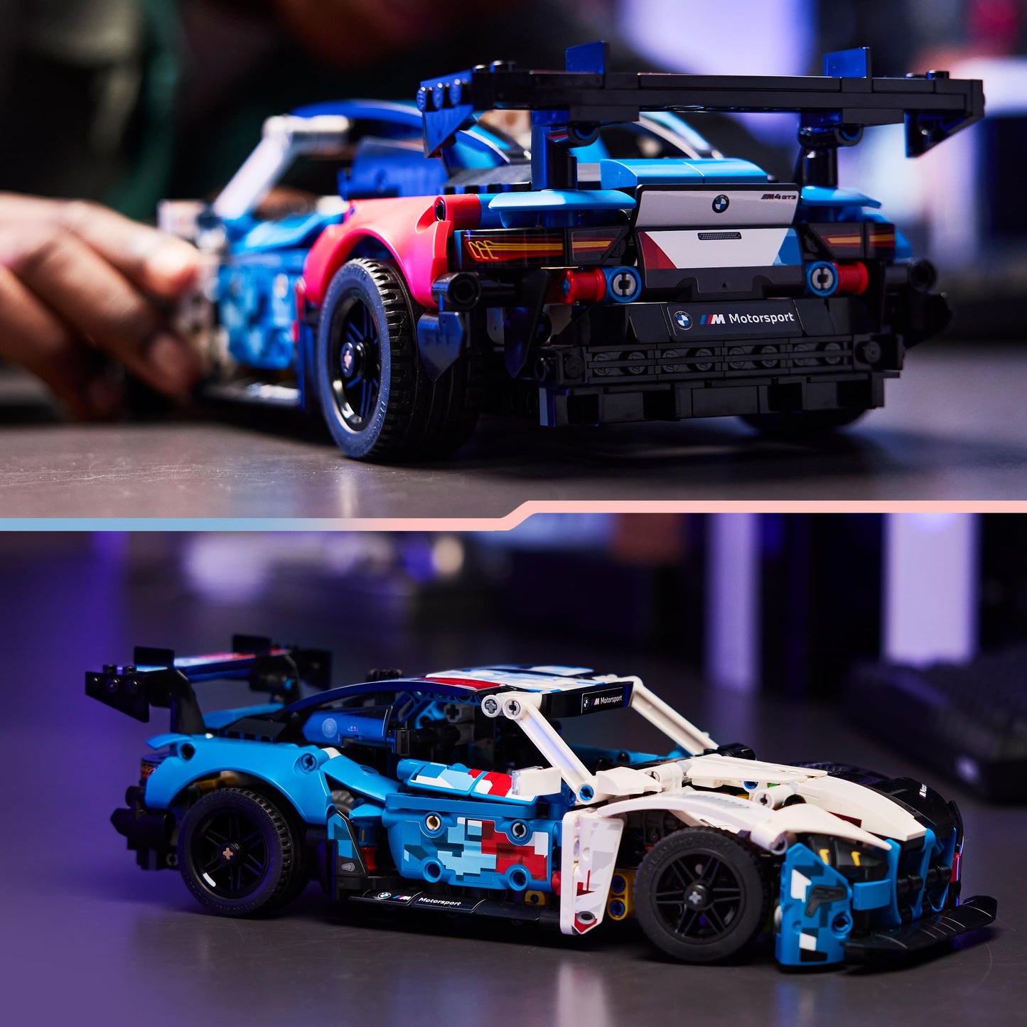 LEGO Technic BMW M4 GT3 EVO racing car - model kit with V6 engine, steering and opening doors - gaming gift for boys aged 11 and over & young motorsport fans - 42226