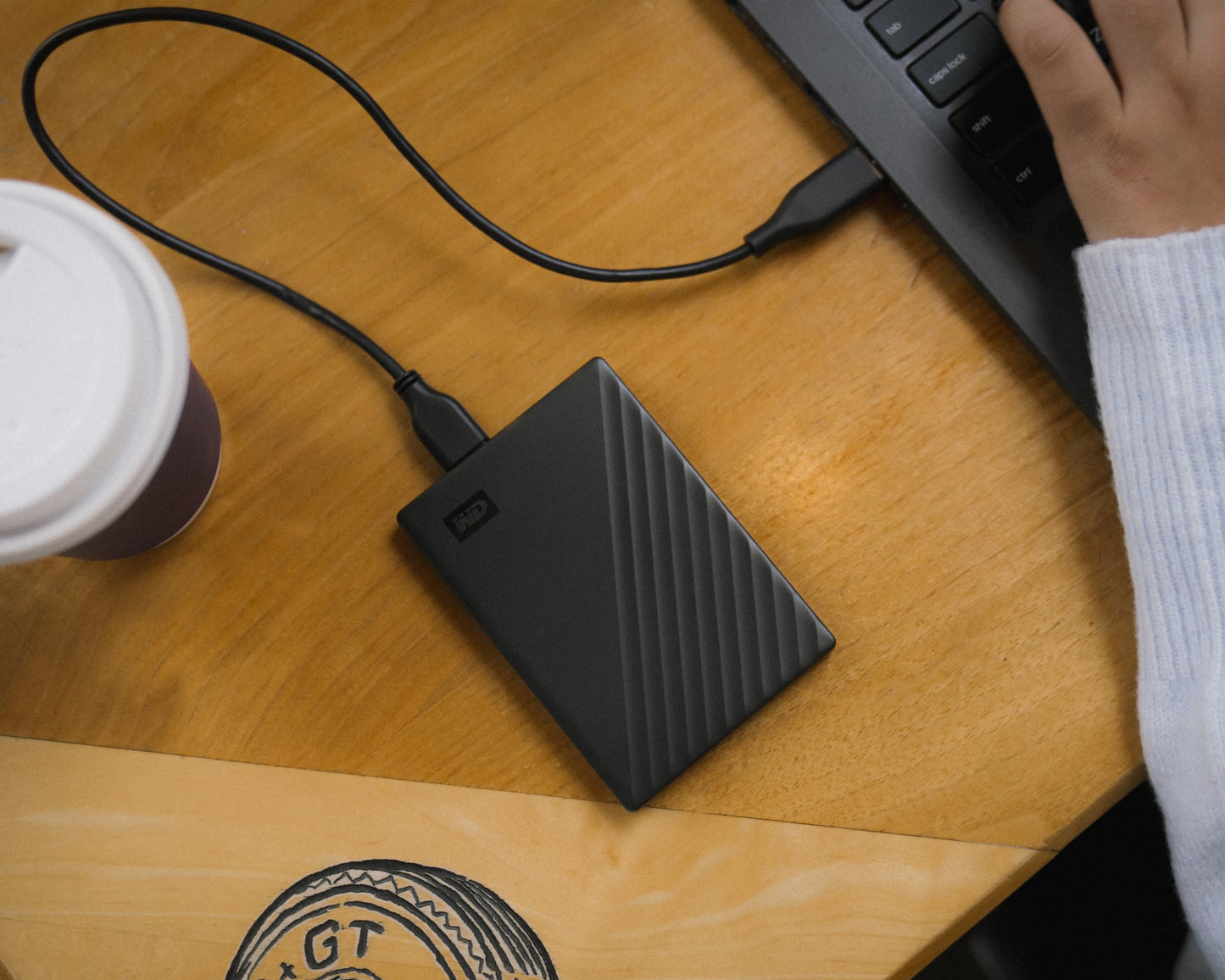 WD My Passport External Hard Drive 5TB (Portable Storage, Slim Design, Downloadable Software, Automatic Backups, Password Protection) Black - also compatible with PC, Xbox and PS4 - WDBPKJ0050BBK-WESN