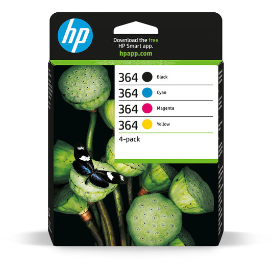 HP 364 Black, Cyan, Magenta, Yellow, Original Ink Cartridges Multipack - N9J73AE