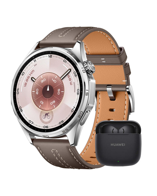 HUAWEI Watch GT 6 Smartwatch+FreeBuds SE 3 Black, GPS, AMOLED display, Up to 21 days battery, Cycling, Compatible with Android™ & iOS, Health monitoring, emotional well-being, Grey, 46mm - Atum-B19L