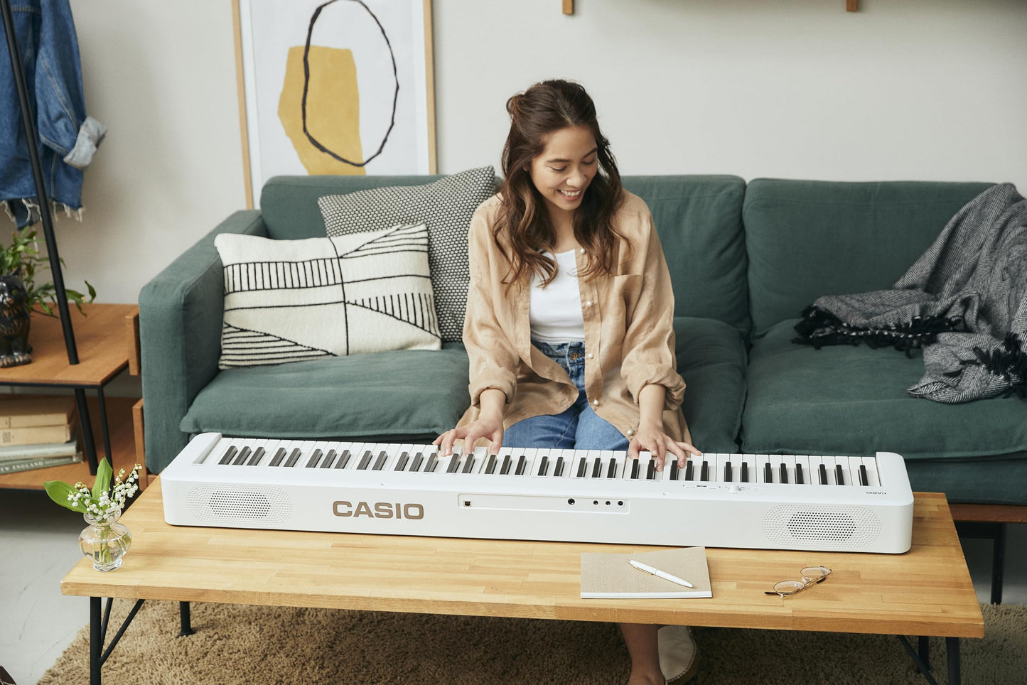 Casio CDP S110WE Digital Piano 88 Weighted Keys CDP-S110WEC5