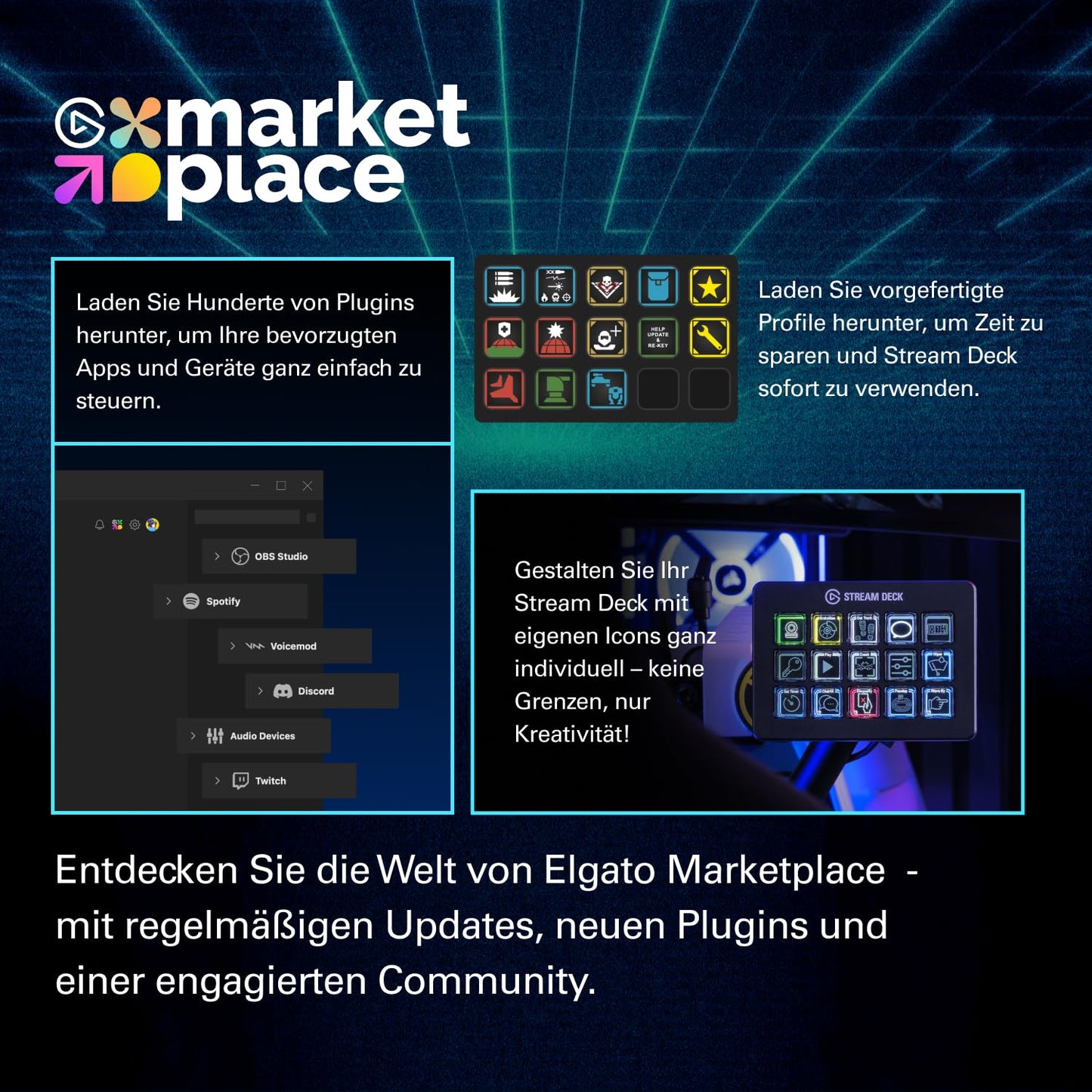 Elgato Stream Deck Scissor Keys, Workflow Controller - 20GBL9901
