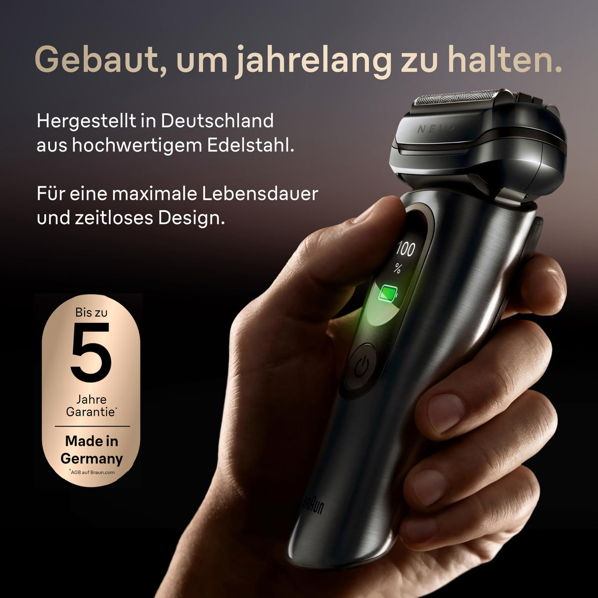 Braun NEVO Electric Razor for Men, NEVO11015C, Graphite