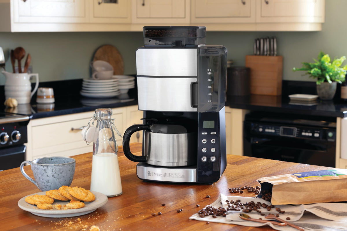 Russell Hobbs Filtru de cafea Grind&Brew, 1,25 l, 1-10 căni - 25620-56