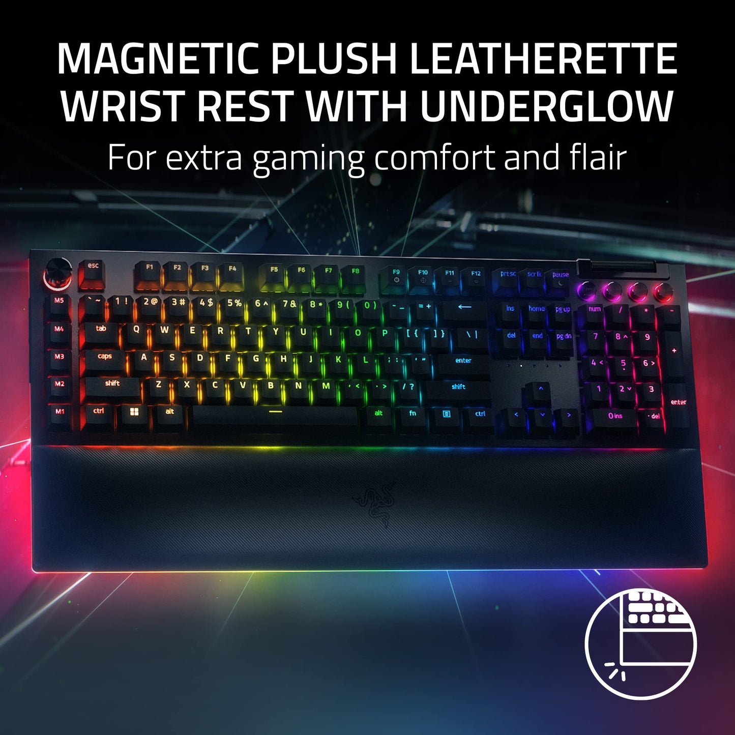 Razer BlackWidow V4 Pro Green Switch (RZ03-04680100-R3M1)
