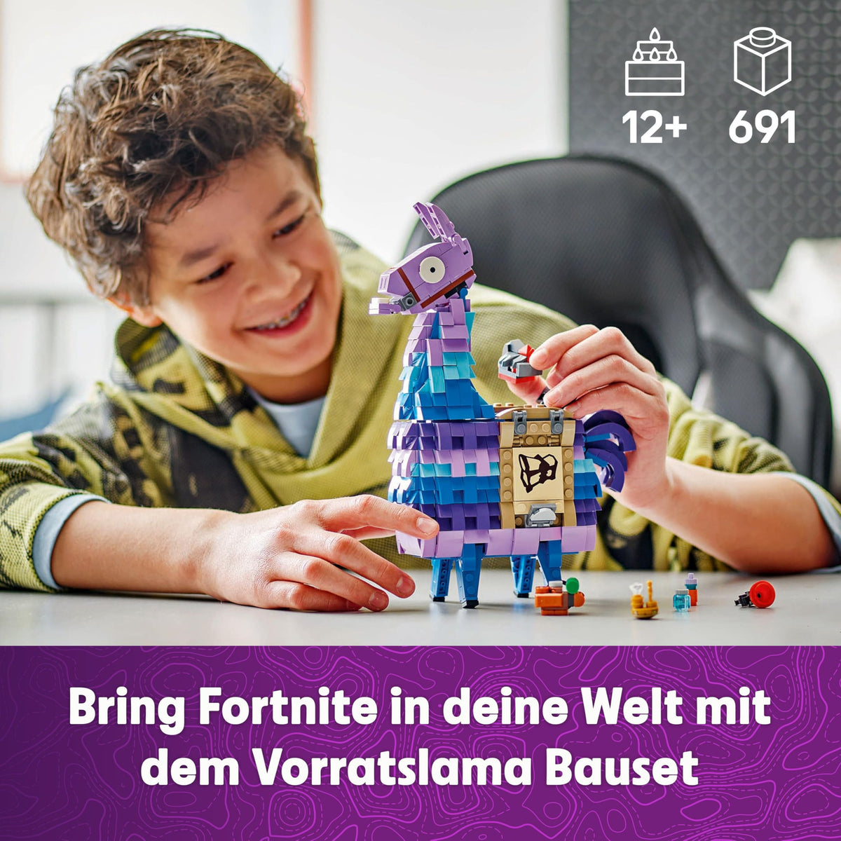 LEGO Fortnite Supply Llama Toy - Build & Collect Playset from the Video Game - Accessories like Slurp Juice - Gaming Playset - Gamer Gift for Boys, Girls, and Teenagers aged 12 and up - 77071