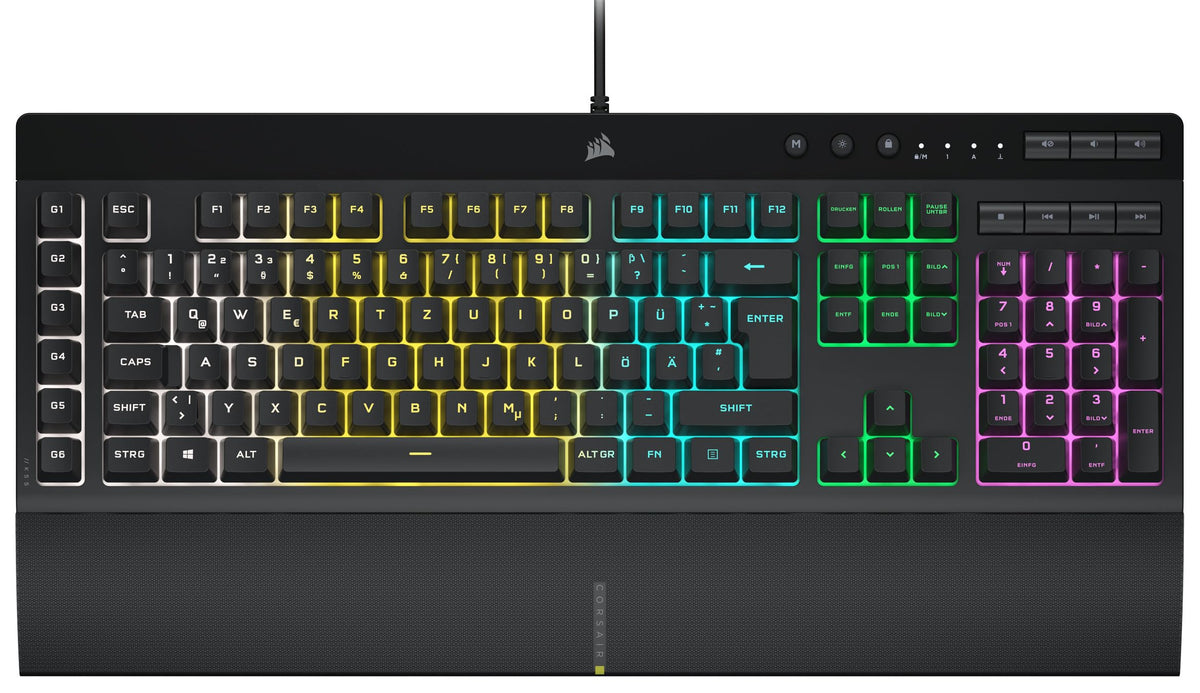 Corsair K55 RGB PRO wired gaming keyboard, black - CH-9226765-DE