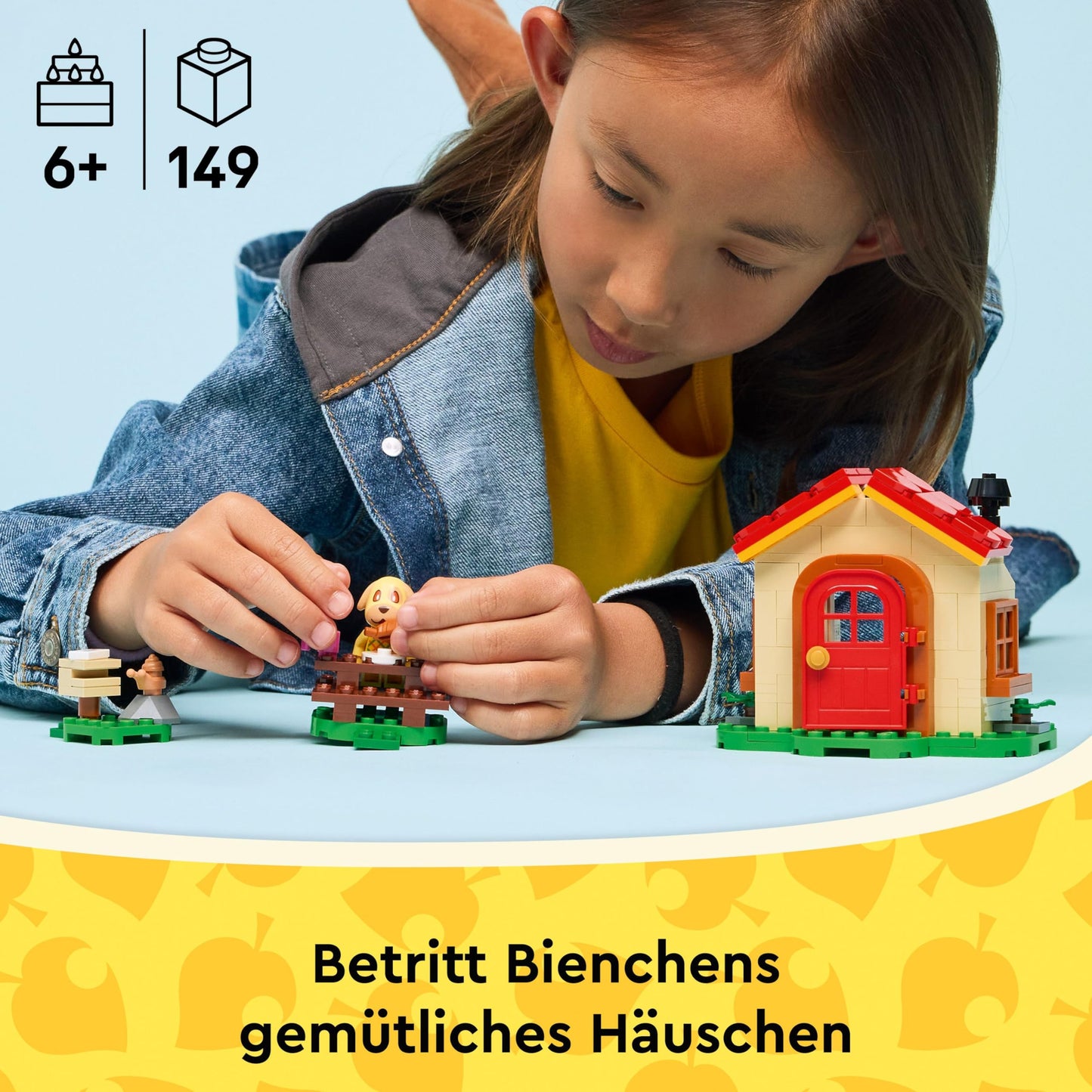 LEGO Animal Crossing - Bee's Cozy House - Toy with Minifigure, Piano, Picnic Table & Food Accessories - Playset Gamer Gift for Girls, Boys & Fans from 6 Years - 77058