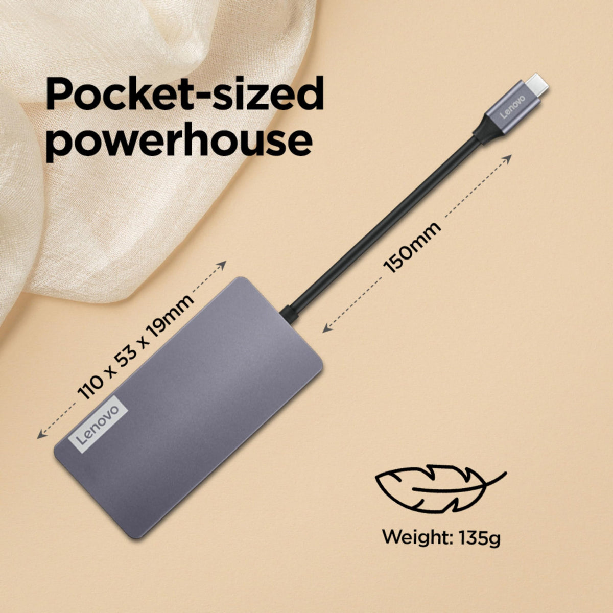 Lenovo 150 USB-C Travel Dock - GX91M73946