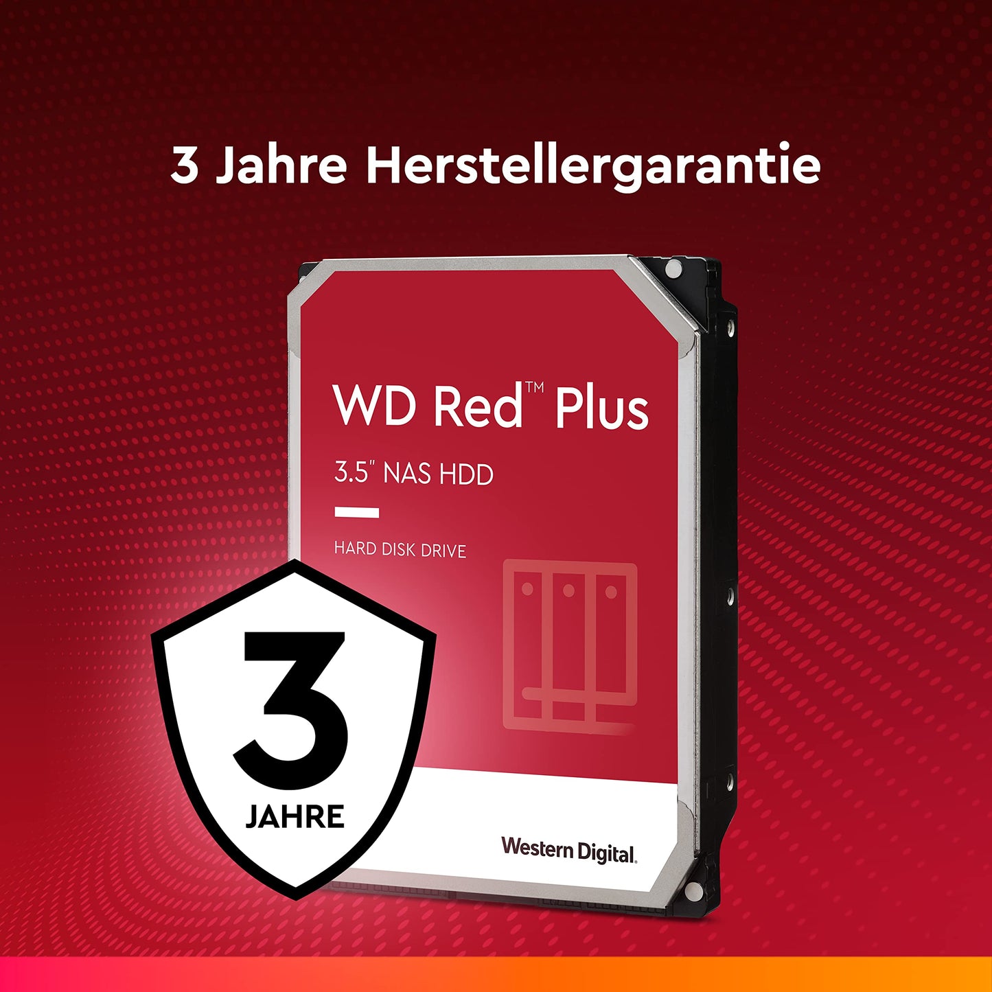WD Red Plus 6TB NAS 3.5" Internal Hard Drive - 5400 RPM Class, SATA 6Gb/s, CMR, 256MB Cache - WD60EFPX