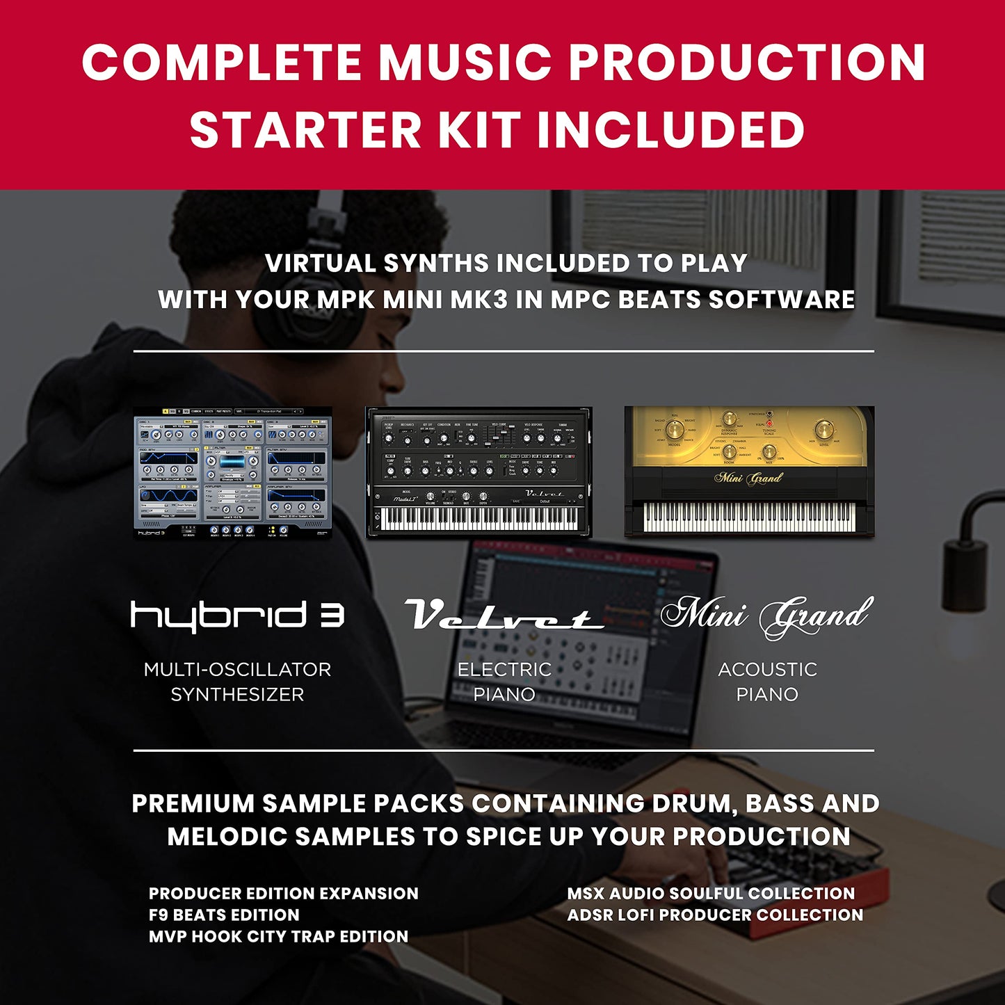 Akai MPK Mini MK3 + Sustain Pedal Bundle