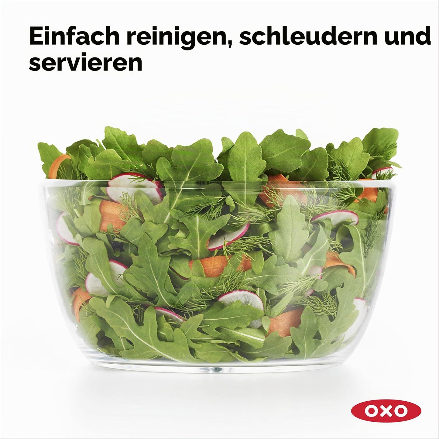 OXO Good Grips salad spinner with sieve and lid, small - for washing and drying lettuce and herbs - 1351680UK