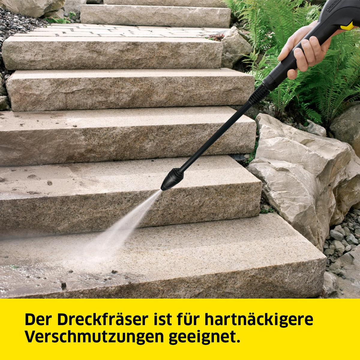 Kärcher high-pressure cleaner K 3: for light dirt on bicycles, garden fences, motorcycles etc. Area performance 25 m²/h. With gun, 6 m high-pressure hose and Vario Power jet lance yellow - 1.601-888.0
