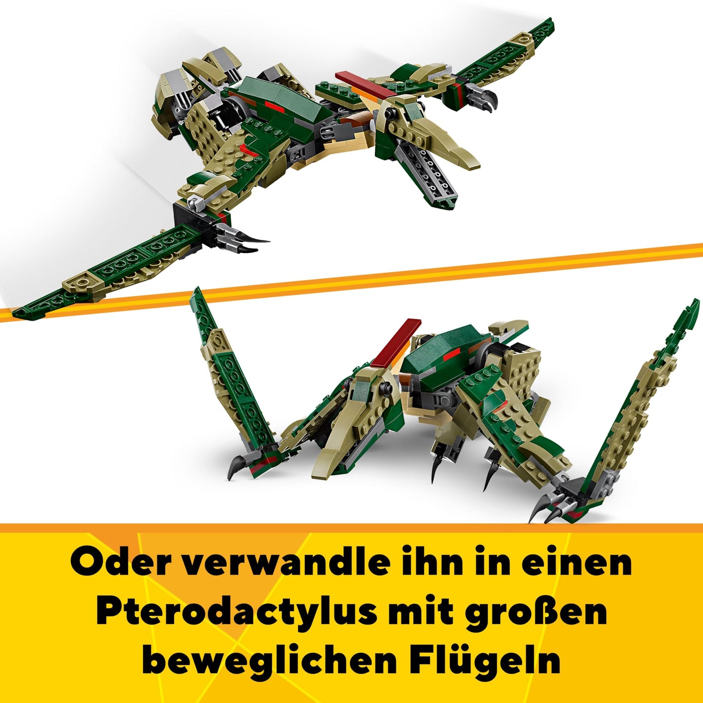 LEGO Creator 3in1 T. rex to Triceratops to Pterodactyl Toys, Dinosaur Figures for 9 Plus Year Old Boys & Girls, Posable Dino Toy Model Building Set, Birthday Gift Idea for Kids 31151