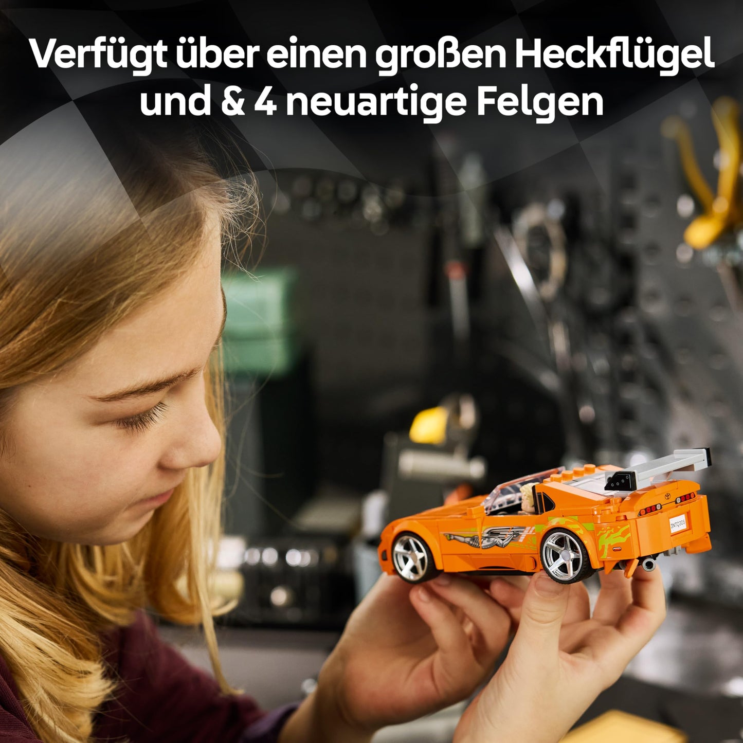 LEGO Speed Champions The Fast and The Furious Toyota Supra MK4 - car toy - model building with Bryan O'Conner minifigure - mint gift for boys aged 10 and over and young film fans - 77260