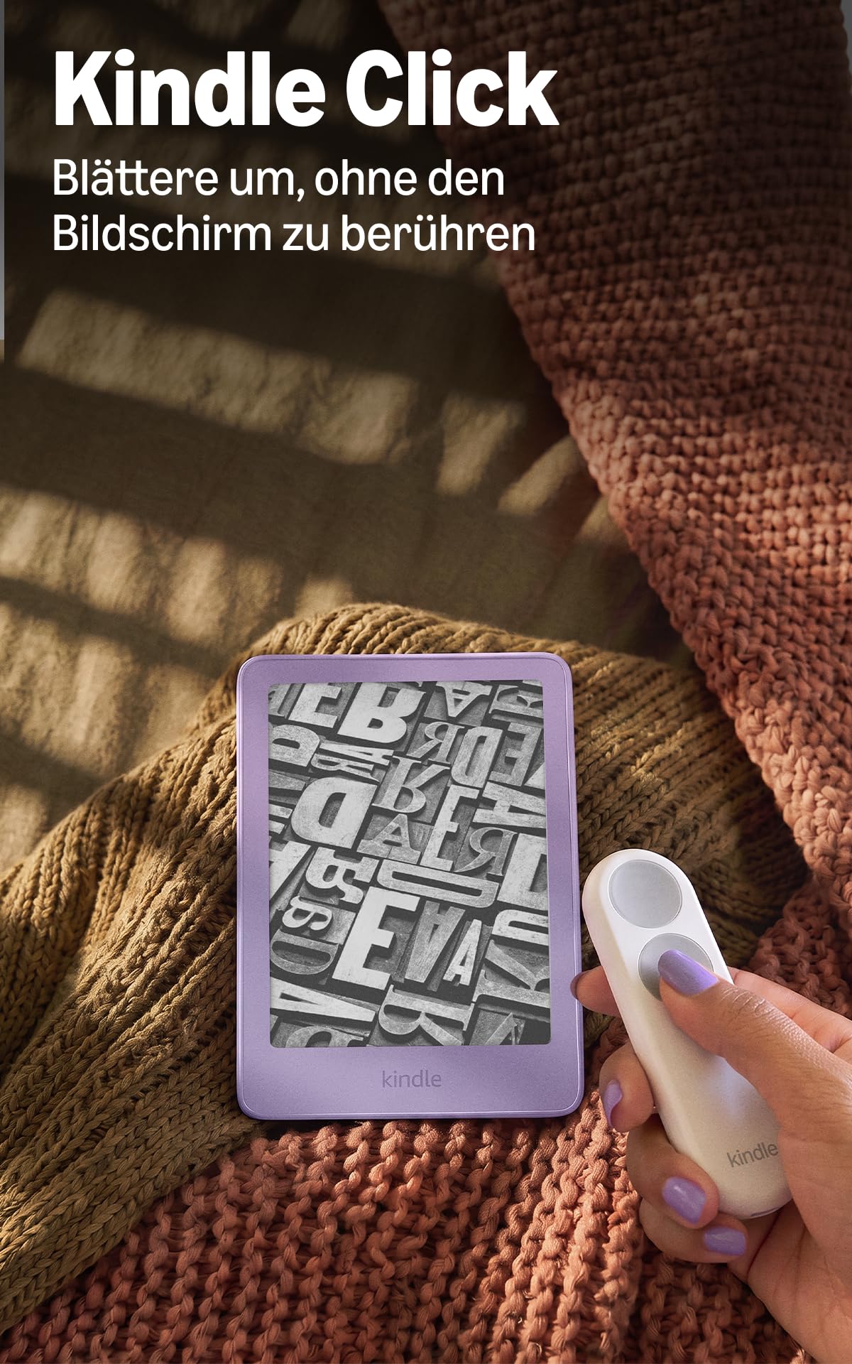 Introducing: Amazon Kindle Click, a Bluetooth remote control for turning pages on Kindle devices (from 2024), brightness control, rechargeable via USB-C. - C3LM28