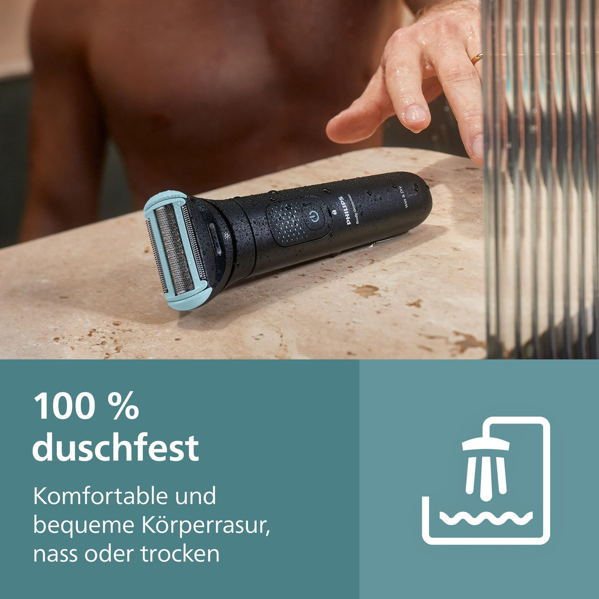 Philips Body Groomer 7000 Series - Trimmer for men with 2D Flex Head, Triple Protect Shave System, interchangeable heads, Intimate Trim & Shave, 100% showerproof, 120 minutes runtime, model BG7485/30