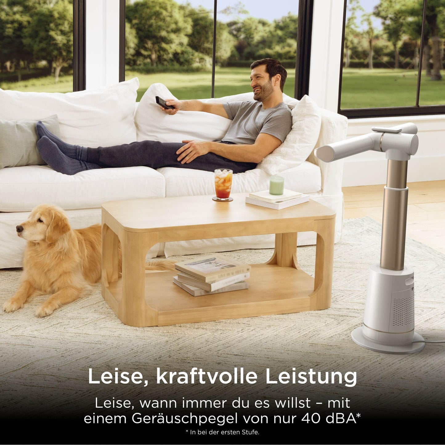 Shark TurboBlade Tower Fan, Quiet, High Speed System, Air Circulation up to 20 Meters, 10 Speeds, 180° Oscillation, Remote Control, Timer, Easy Cleaning, White TF200SEUWH