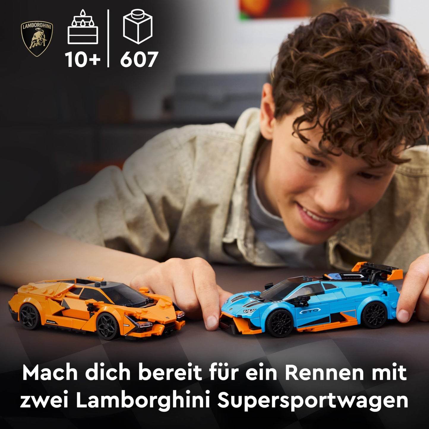 LEGO construction toys Speed Champions Lamborghini Revuelto and Huracán STO - 77238