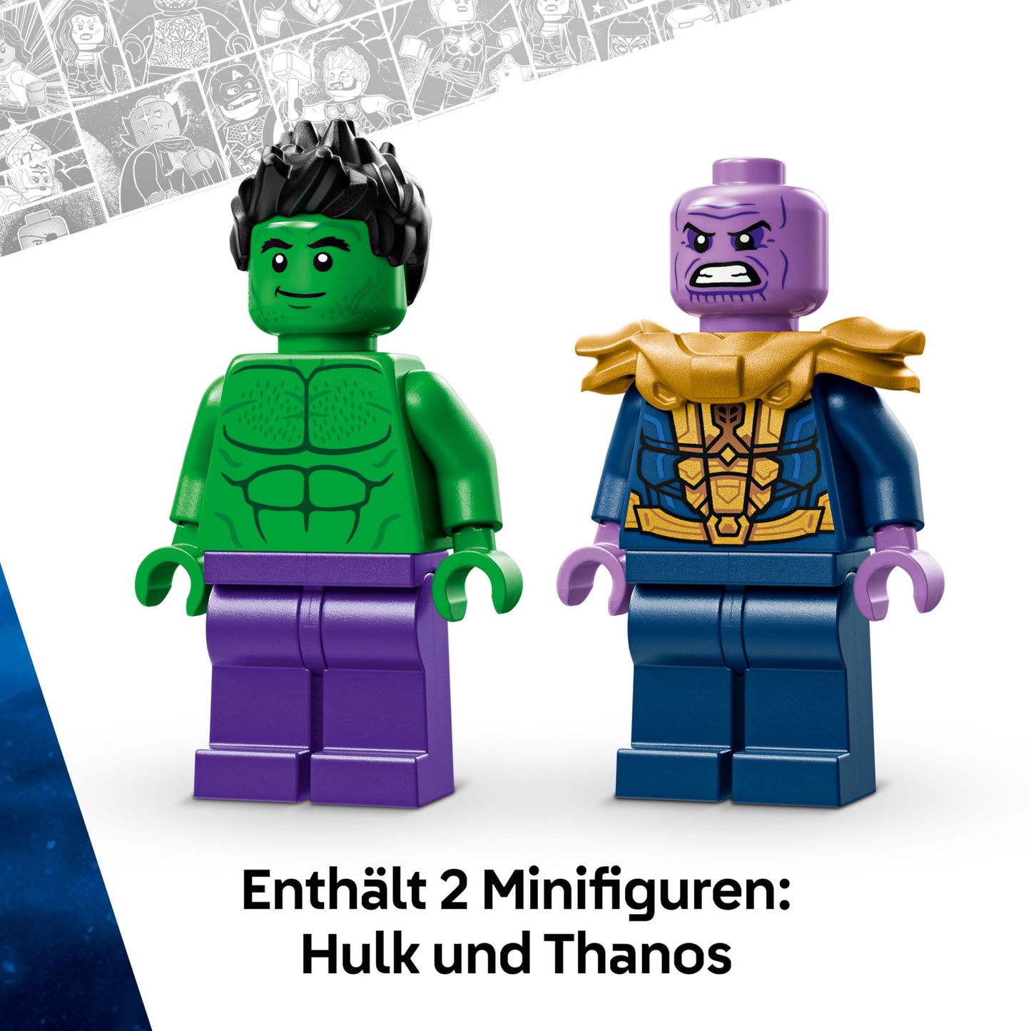 LEGO ǀ Marvel Hulk Truck vs. Thanos - Creative superhero toy - Avengers vehicle and minifigures - Monster truck for fun - Gift for boys and girls aged 7 and up - 76312