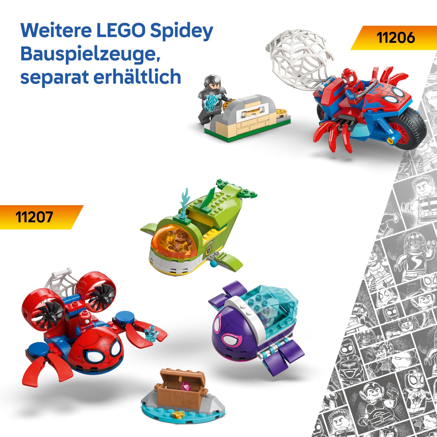 LEGO ǀ Pirate Ship from Spidey's Team - Superhero Set with a Ship Model, 2 Boats, 4 Minifigures - Gift for Boys Aged 4 and Up and Fans of the Spidey and His Super Friends Series - 11208