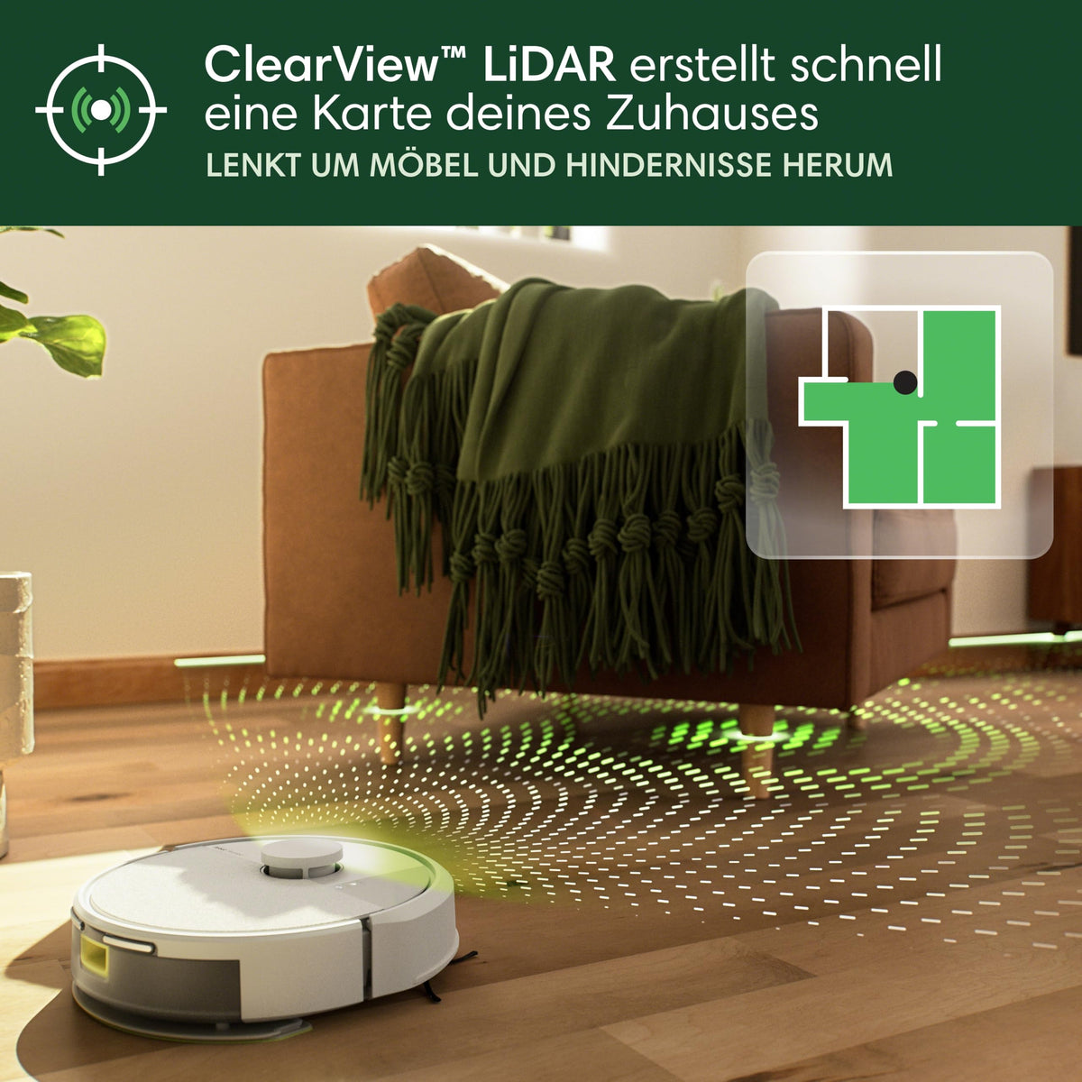 iRobot Roomba 105 Combo - Vacuuming + Mopping - Clearview LiDAR - 7000Pa - 120 mins - SmartScrub - Avoids Obstacles - Cleaning Zones - Recharge and Resume - App - White - Y311