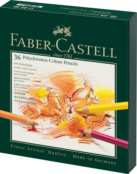 Faber-Castell - Polychromos colored pencils set 36 colors studio case - 110038
