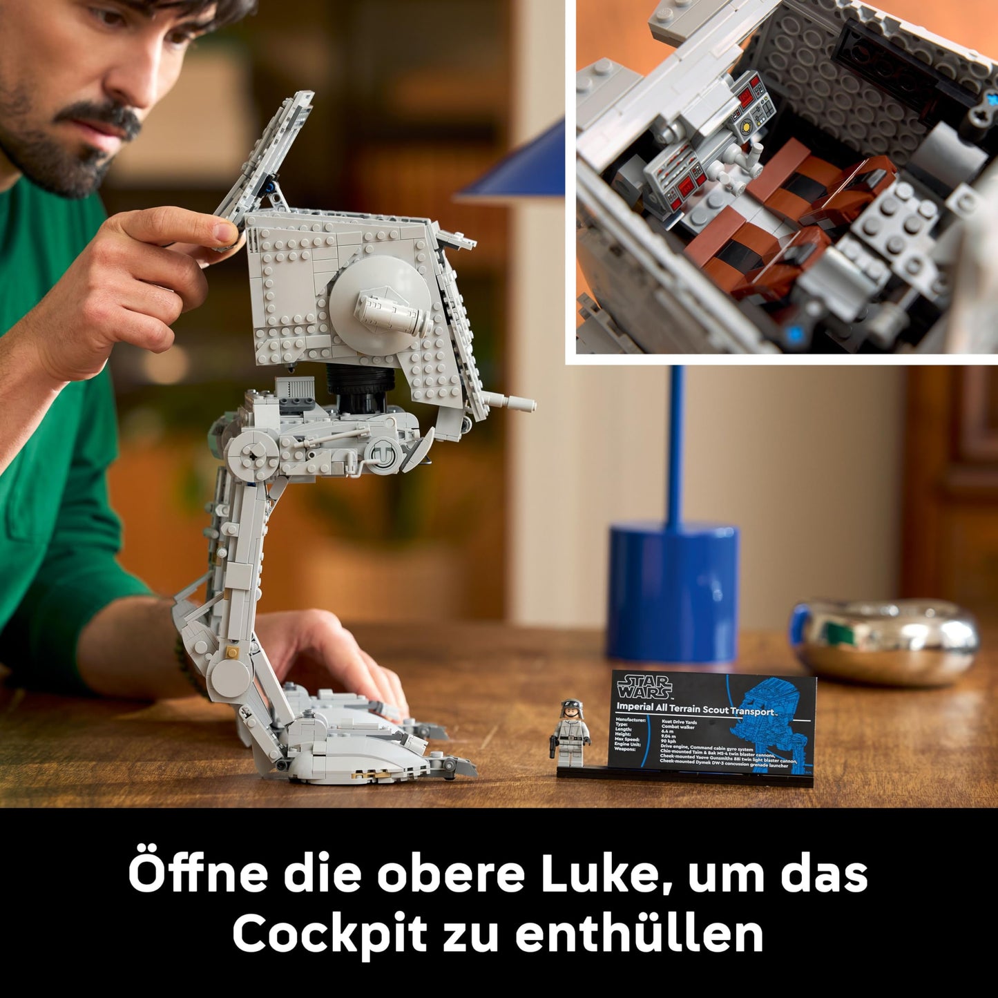 LEGO Star Wars AT-ST Battle Runner - Building Set for Adults - UCS Display Model with Minifigure & Information Board - Collectible & Gift for Fans - 75417