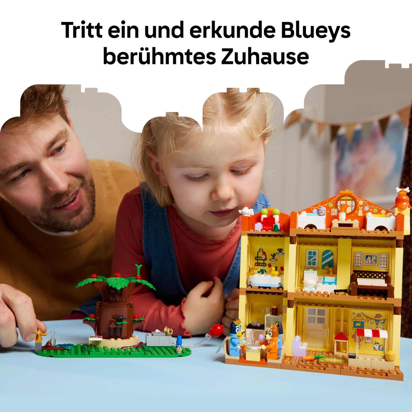 LEGO Bluey: Bluey's House - Modular toy with rooms, garden, 4 minifigures and accessories - Birthday gift for girls and boys aged 4 and up or fans of the TV series - 11203