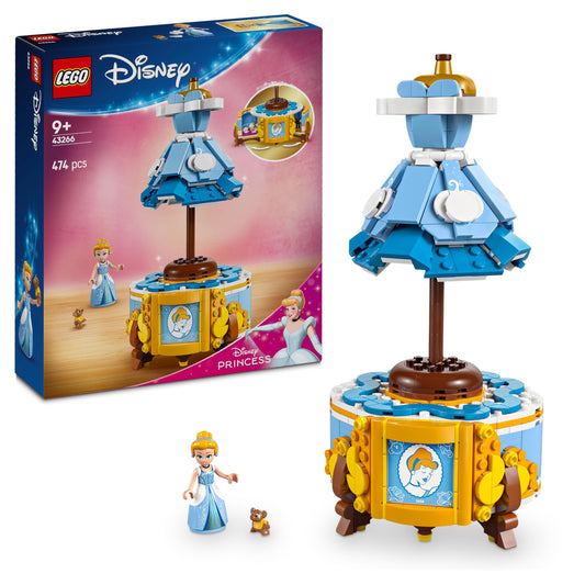 LEGO ǀ Disney Princess Cinderella's dress, toy for boys and girls aged 9 and up - includes a clothes rack, Cinderella mini-doll and mouse figure - creative playset 43266