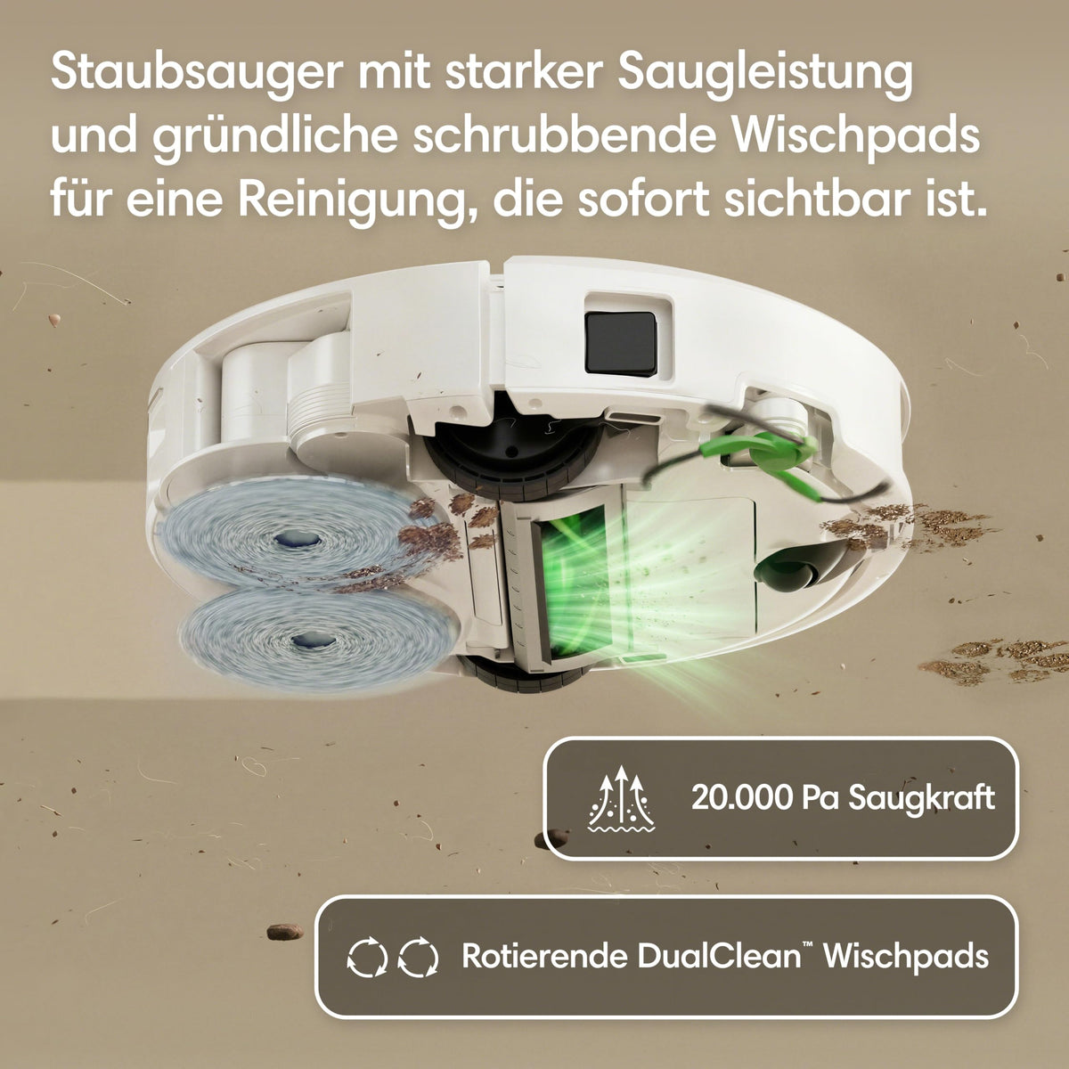 iRobot Roomba Plus 416 Vacuum Robot, AutoWash Base, Rotating Mopping Cloths - G282240