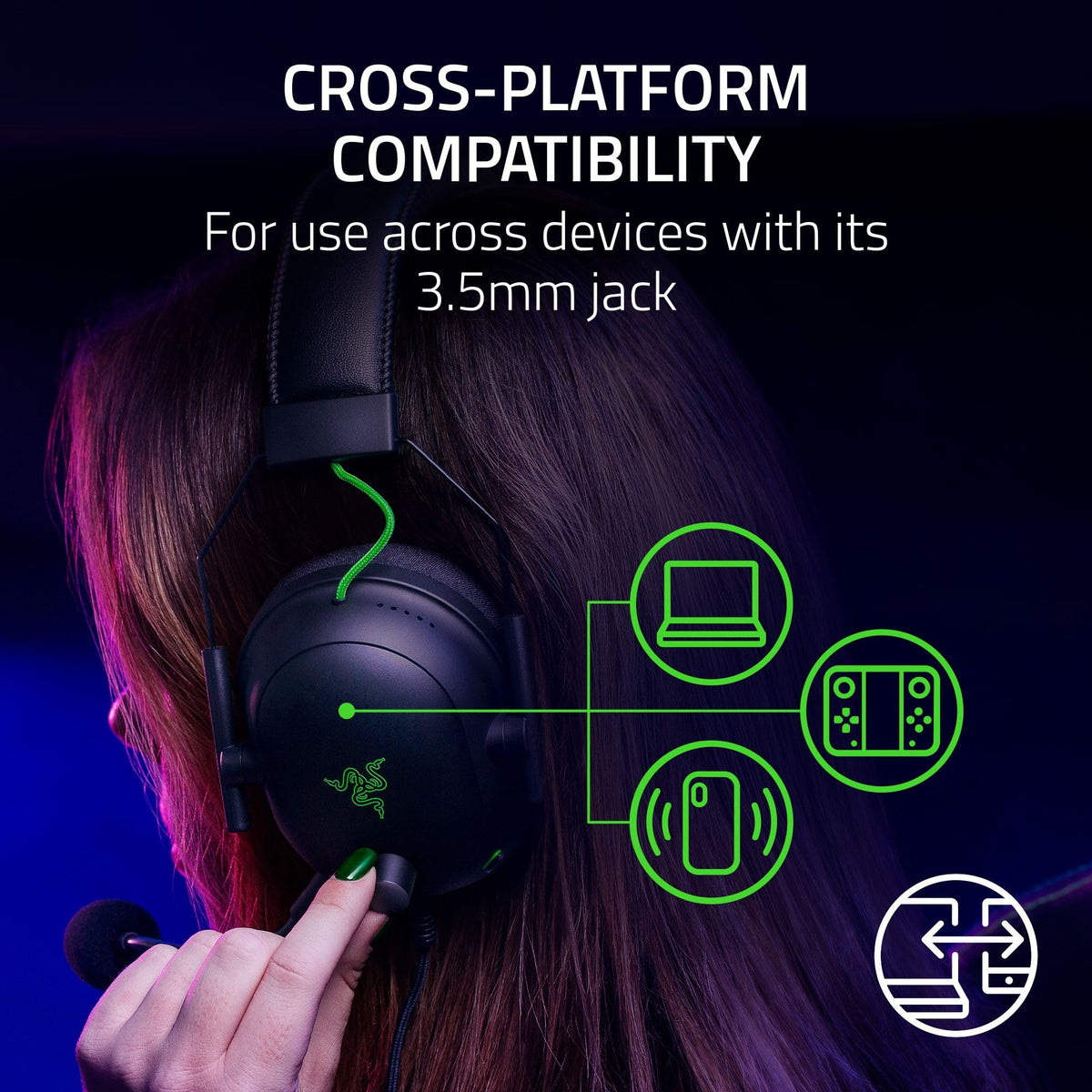 Razer BlackShark V2 X - Căști de gaming premium pentru esports (Căști cu fir cu driver de 50mm, reducere a zgomotului pentru PC, Mac, PS4, Xbox One și Switch) Negru - RZ04-03240100-R3M1