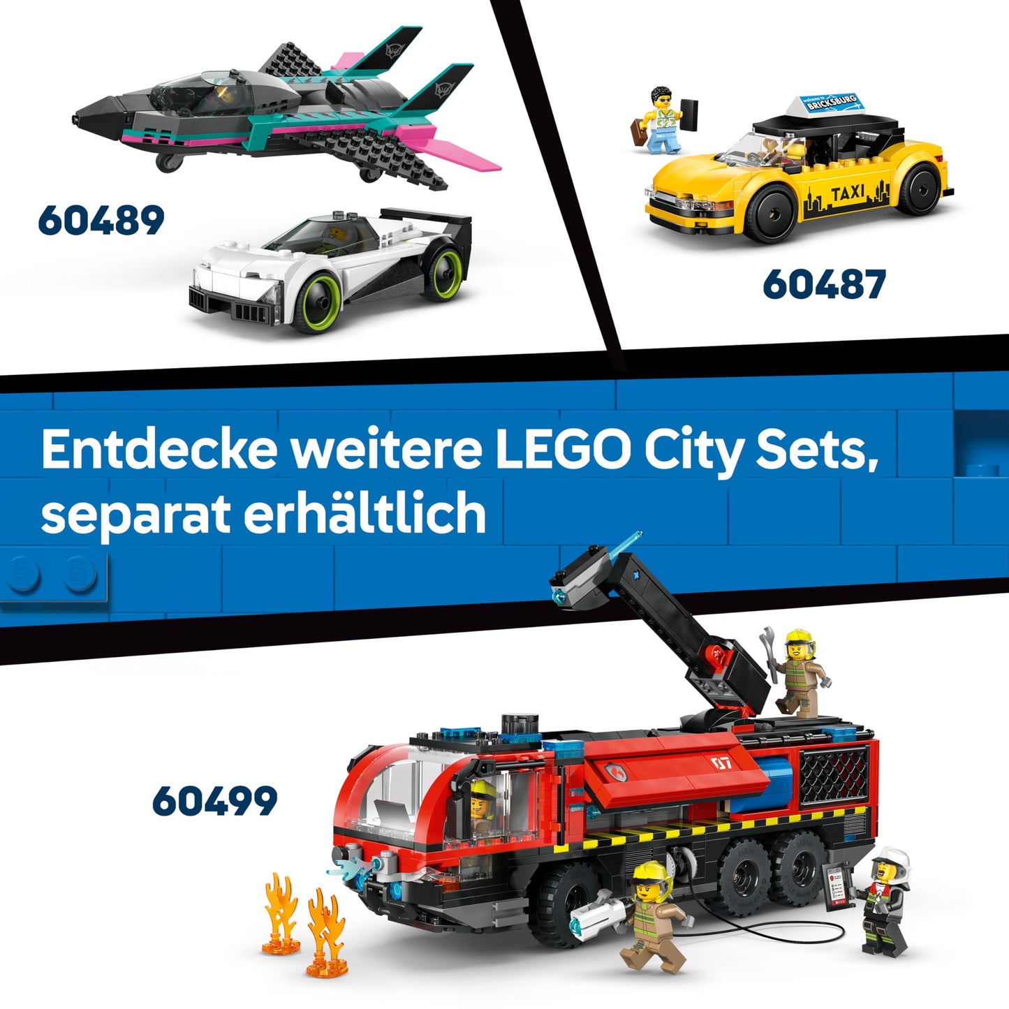 LEGO City Airport with Airplane - Toy Miniature Model Building with Terminal, Airplane, Tow Vehicle, Passenger Bridge, 9 Minifigures & Accessories - Birthday Gift for Boys Ages 8 and Up - 60502