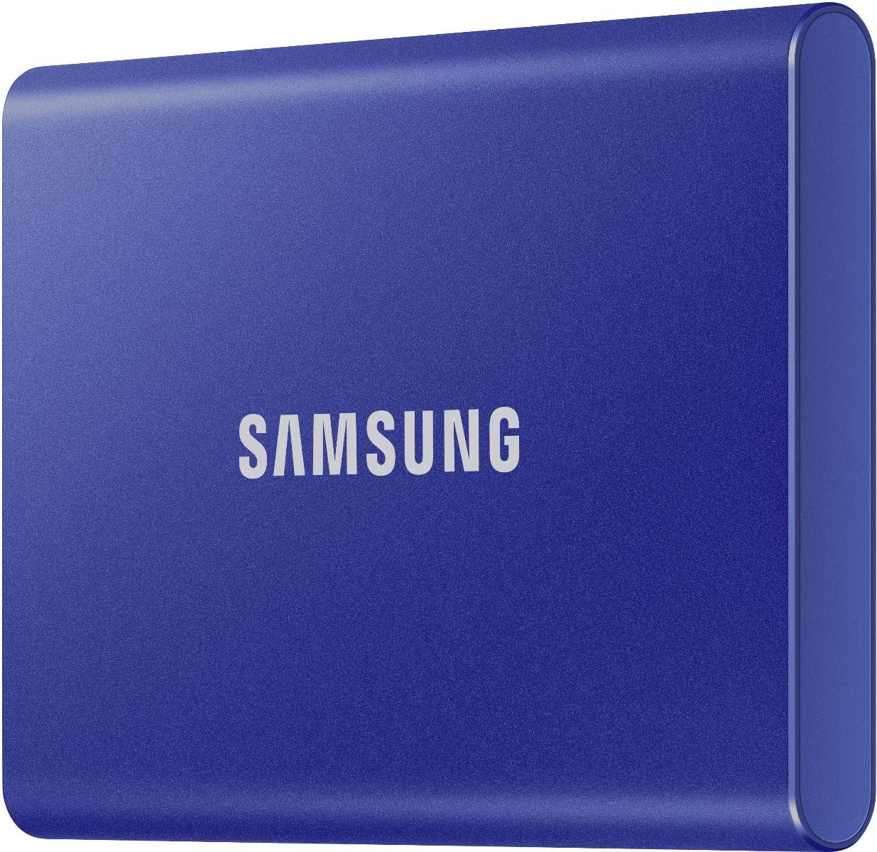 Samsung Portable SSD T7, SSD 1TB, USB 3.2 Gen.2, 1,050 MB/s Read, 1,000 MB/s Write, External SSD Hard Drive for iPhone 15 and Newer, Mac, PC, Smartphone and Game Console, Blue, MU-PC1T0H/WW