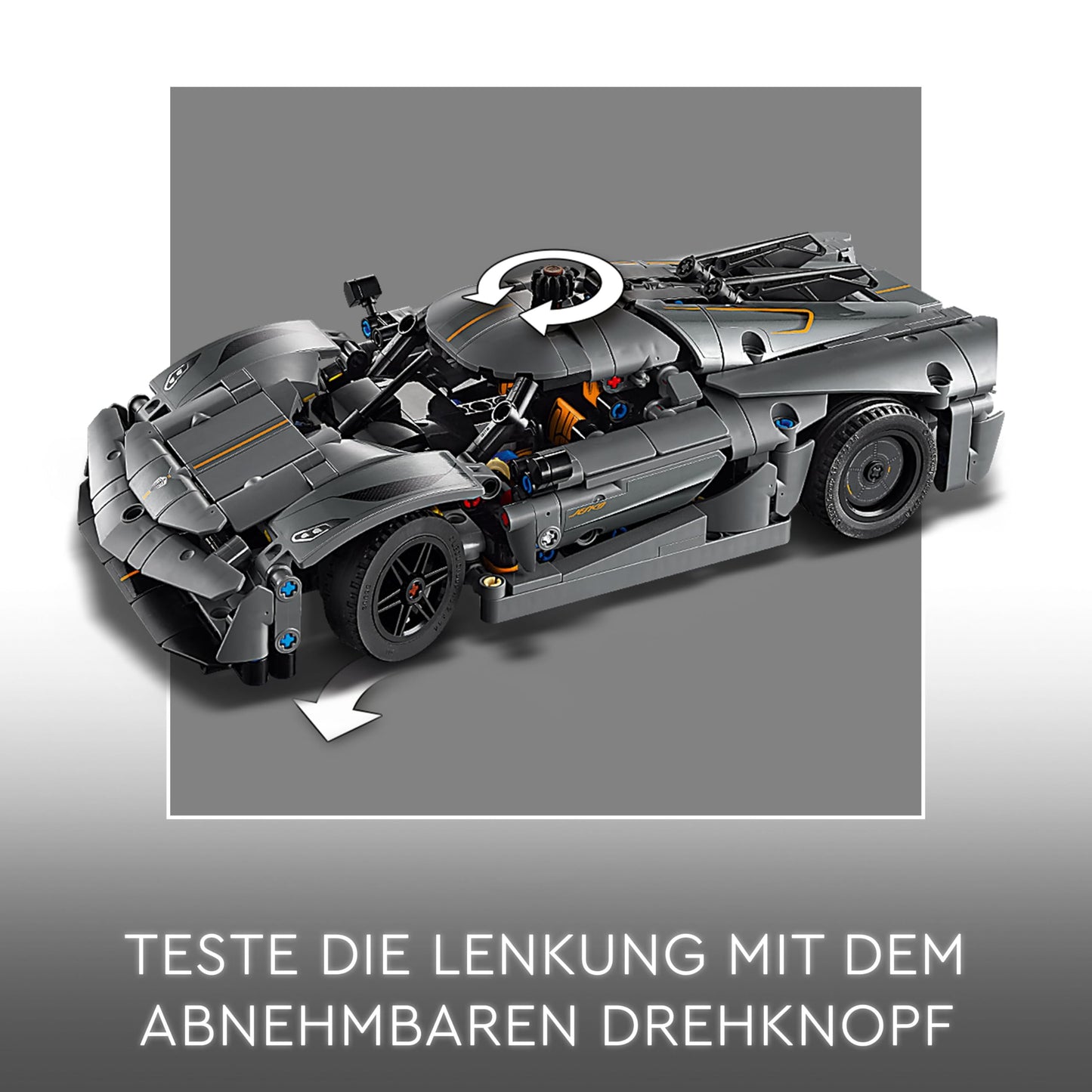 LEGO Technic 42173 Hypercar Koenigsegg Jesko Absolute Gray Building Set