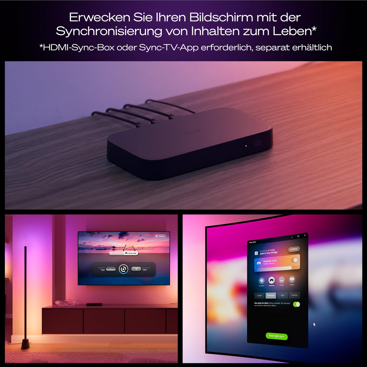 Philips Hue Play Floor Lamp, RGBWWIC LED, 122 cm, Multicolor Gradients, Smart Lighting, Alexa, Google Home, Apple Home, TV Synchronization requires Hue Bridge and Sync Box (sold separately) - 929004321001