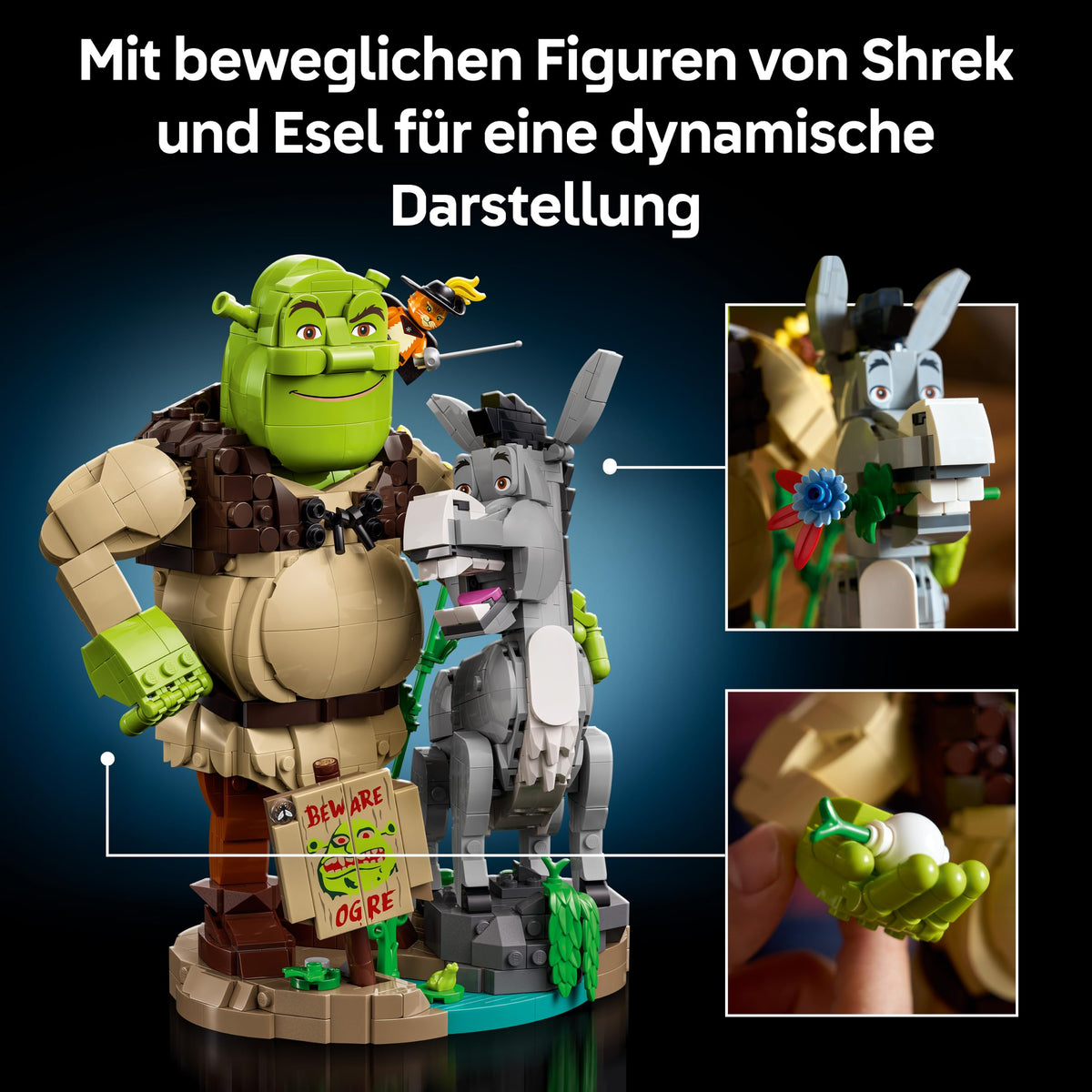LEGO Shrek Shrek, Măgarul și Pisica cu Botine 72423