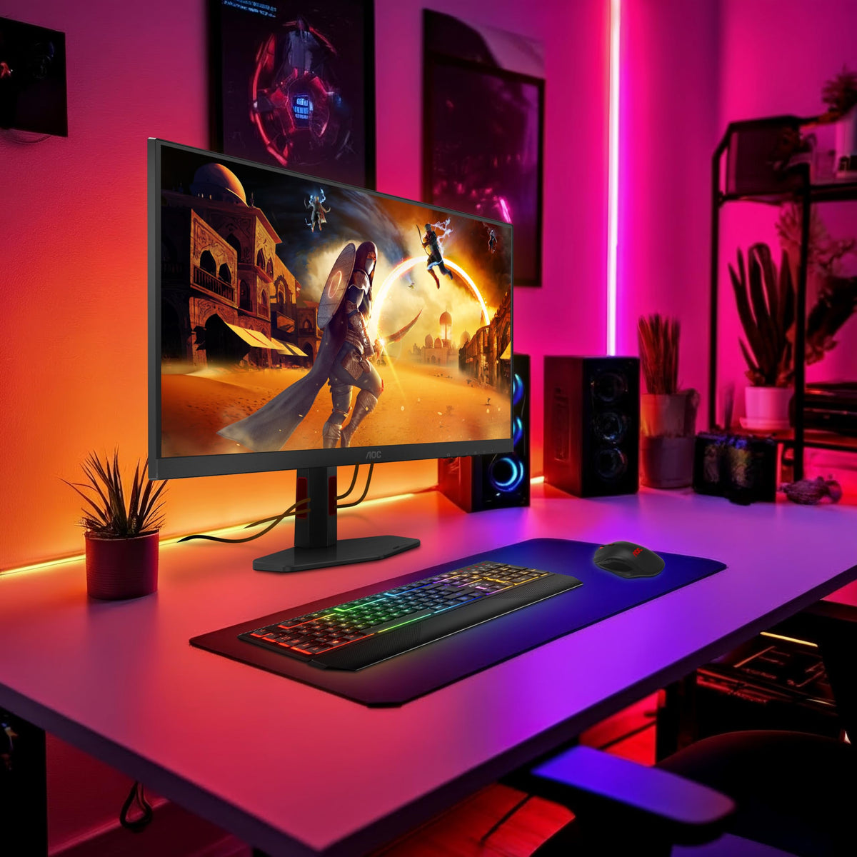 AOC 27G4ZR 27-inch FHD Gaming Monitor, 260Hz, Fast IPS Panel, 1ms GtG, HDR10, G-Sync Compatible, Height Adjustable, (1920x1080 HDMI 2X 2.0 DP 1x 1.4) Black