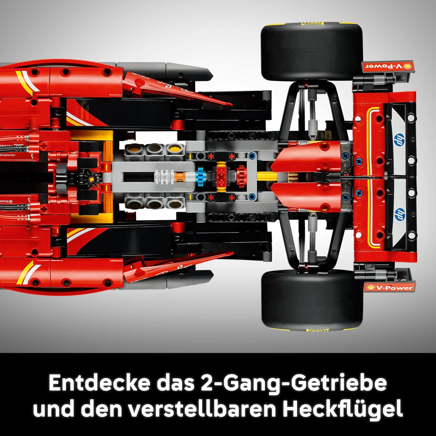 LEGO Technic Ferrari SF-24 F1 racing car - model car for adults - Formula 1 set to collect - V6 engine, gearbox, steering and DRS in 1:8 scale - gift for motorsport and racing car fans - 42207