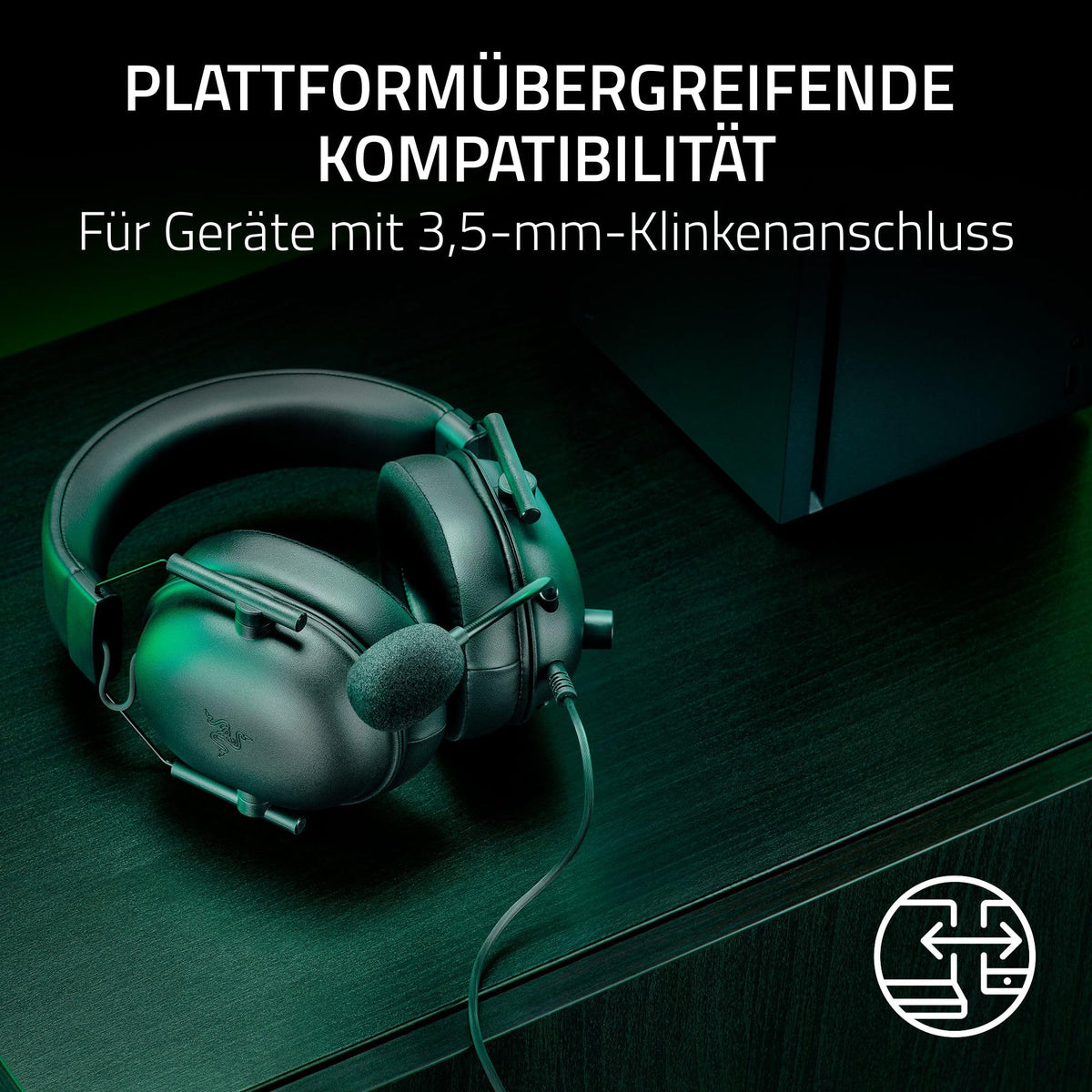 Razer BlackShark V2 X (Xbox) - Wired eSports headset for Xbox S-X console (250g, cardioid microphone, 50mm drivers, passive noise cancellation, 3.5mm connection) Black - RZ04-03240900-R3M1