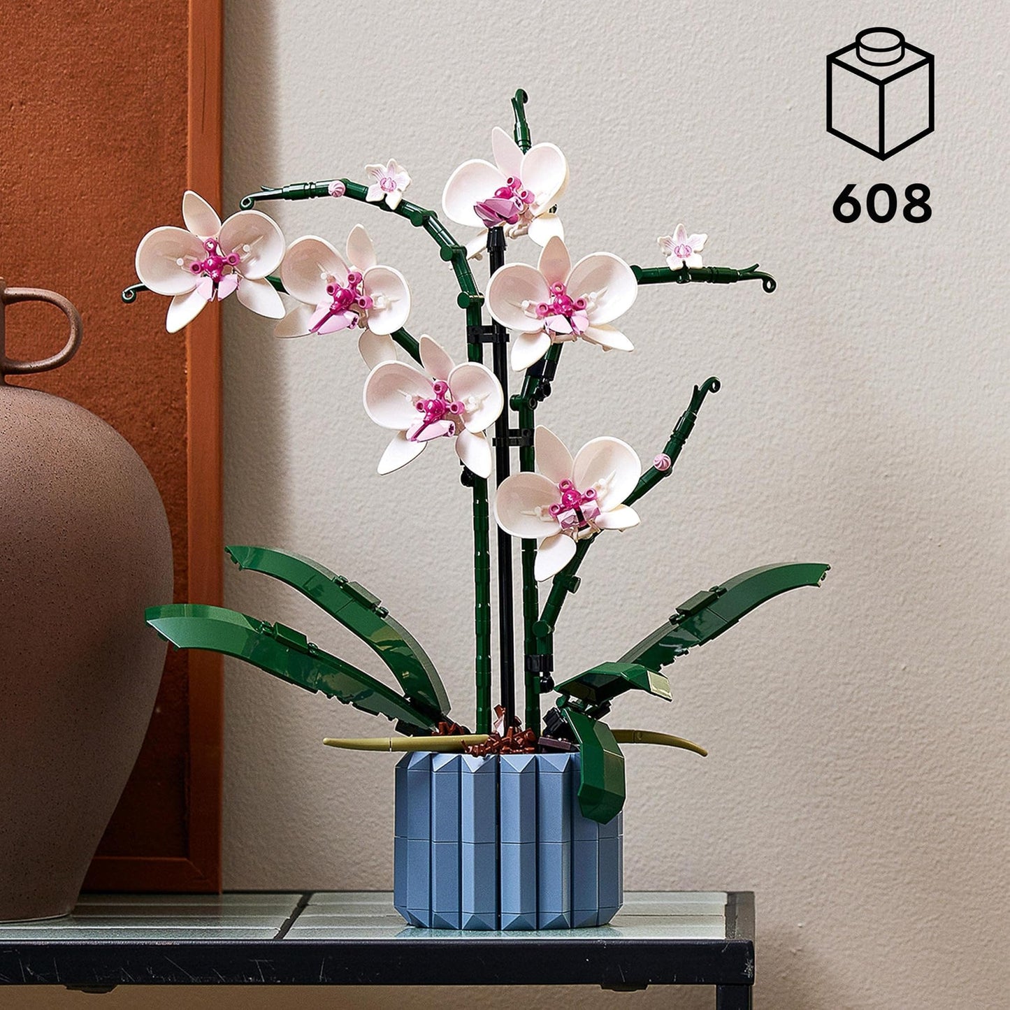 LEGO Botanicals Orchid - Artificial Plants Set with White and Pink Flowers - Model Kit for Adults - Home and Room Decoration - Botany Collection - Gifts for Women and Men 10311
