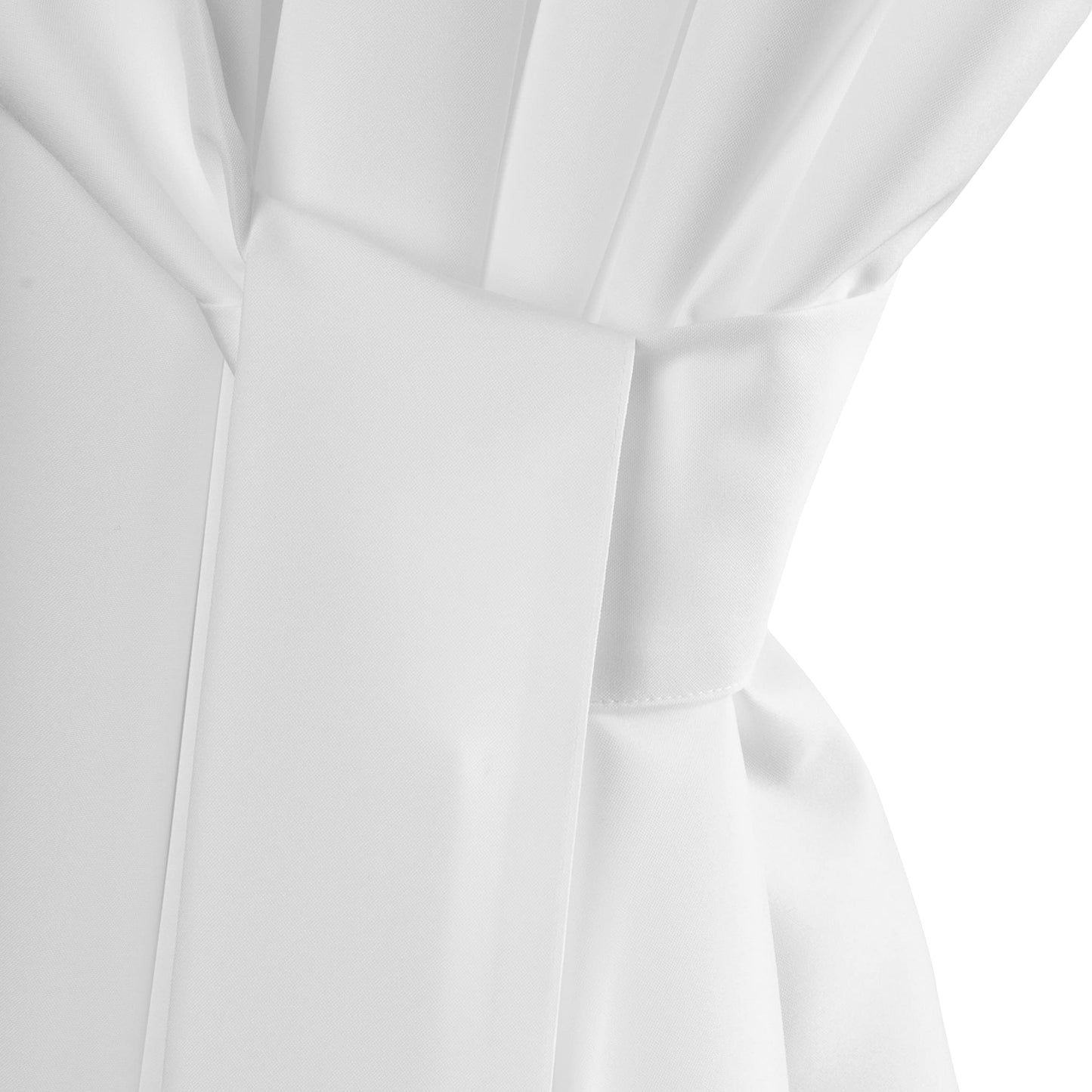 Eurofirany Garden Outdoor Curtain with Velcro Loops, 1 Piece, Opaque & Weatherproof, UV Protection, for Balcony Patio Pergola Gazebo, H200 x W155 cm, White - ZAS/GARDEN